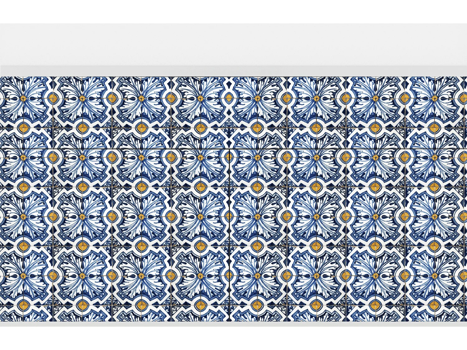 Kredens - 115x85x48 cm - BS4 - Lovely Cornflowers, Biały