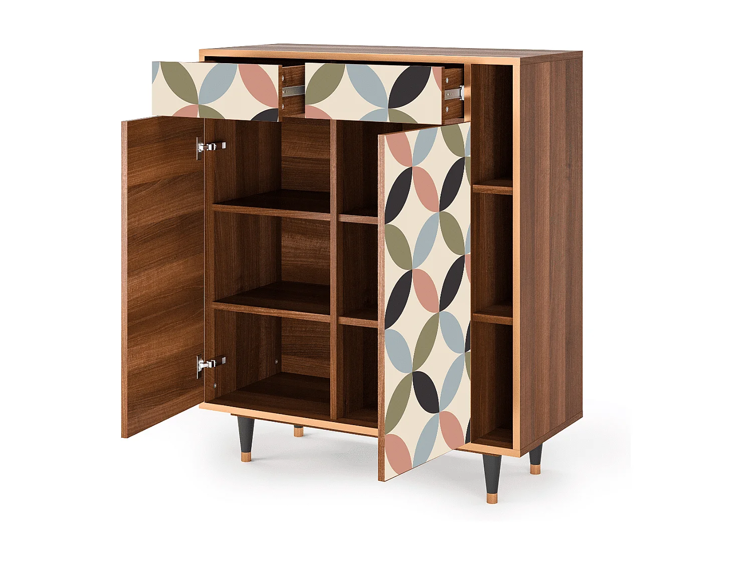 Dressoir - 96х110х41 cm - BS6 - Butterfly Effect, Walnoot