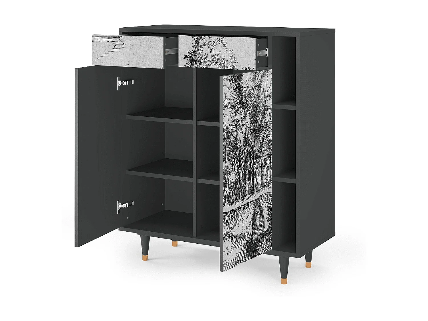 Buffet - 96х110х41 cm - BS6 - A Pond, Anthracite