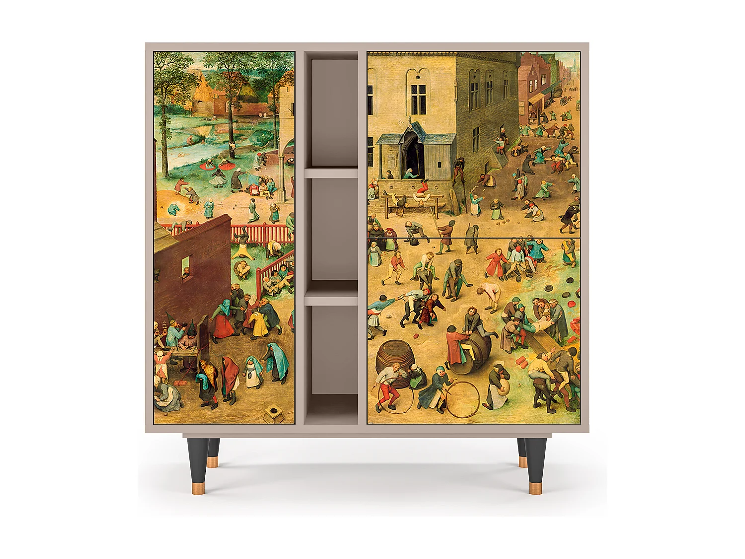 Kredens - 94х96х41 cm - BS5 - Children Games, Latte