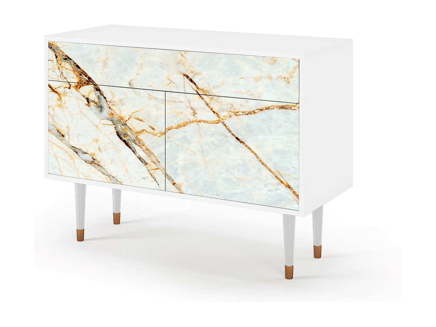 Buffet - 115x85x48 cm - BS4 - Sabley Marble, Blanc