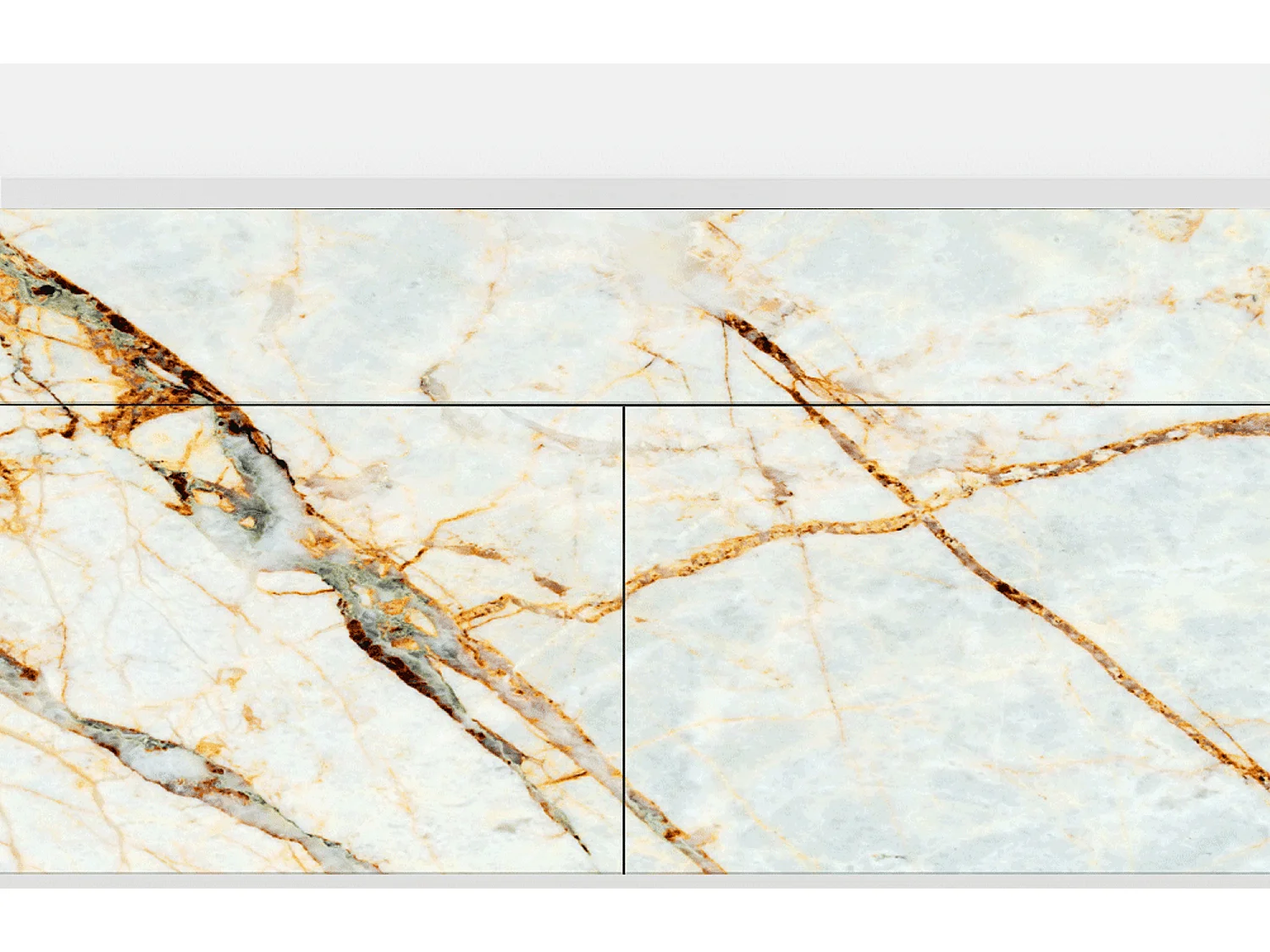 Kredens - 115x85x48 cm - BS4 - Piaskowyy Marble, Biały