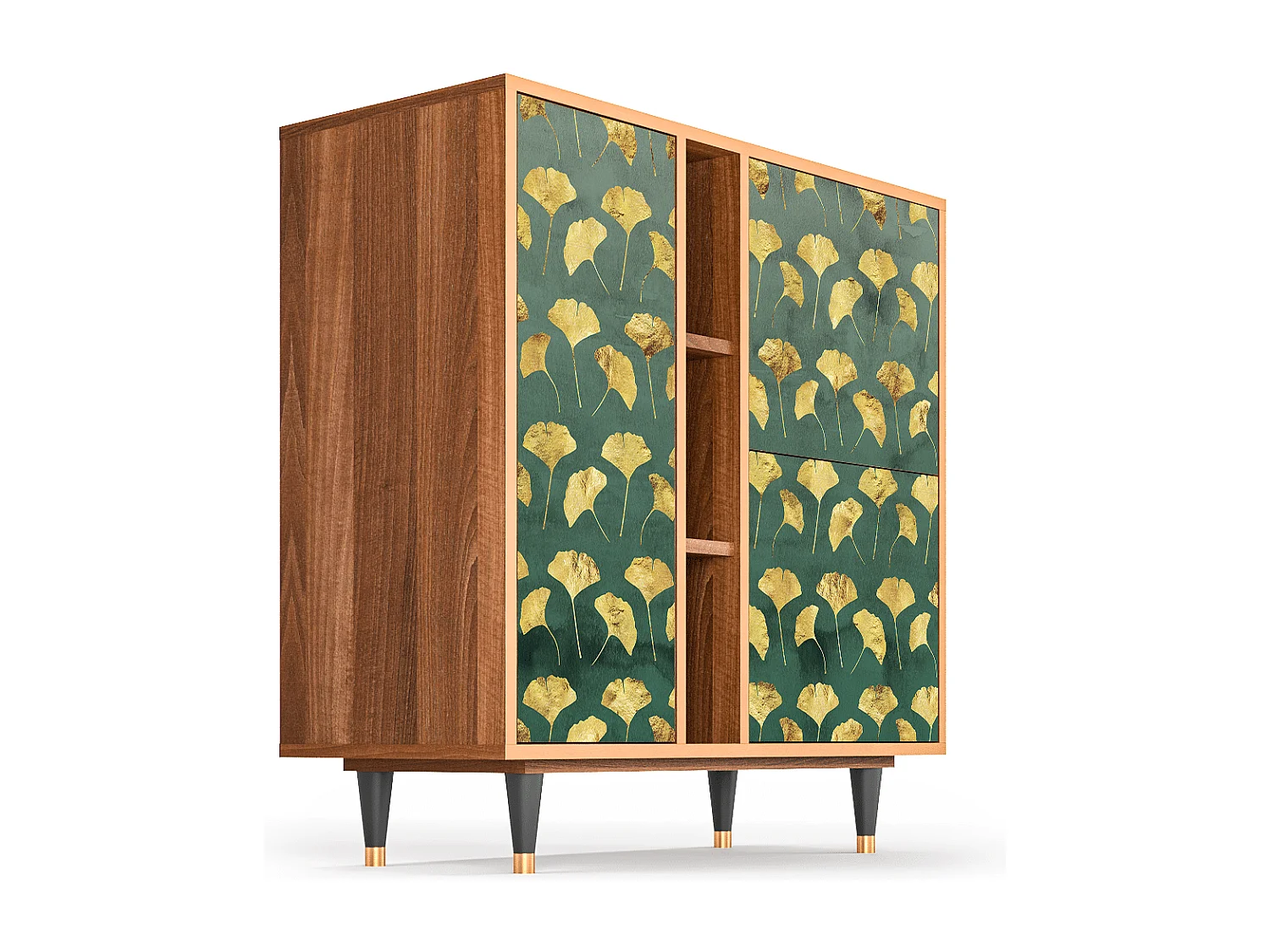 Buffet - 94х96х41 cm - BS5 - Gingko leaves, Noyer