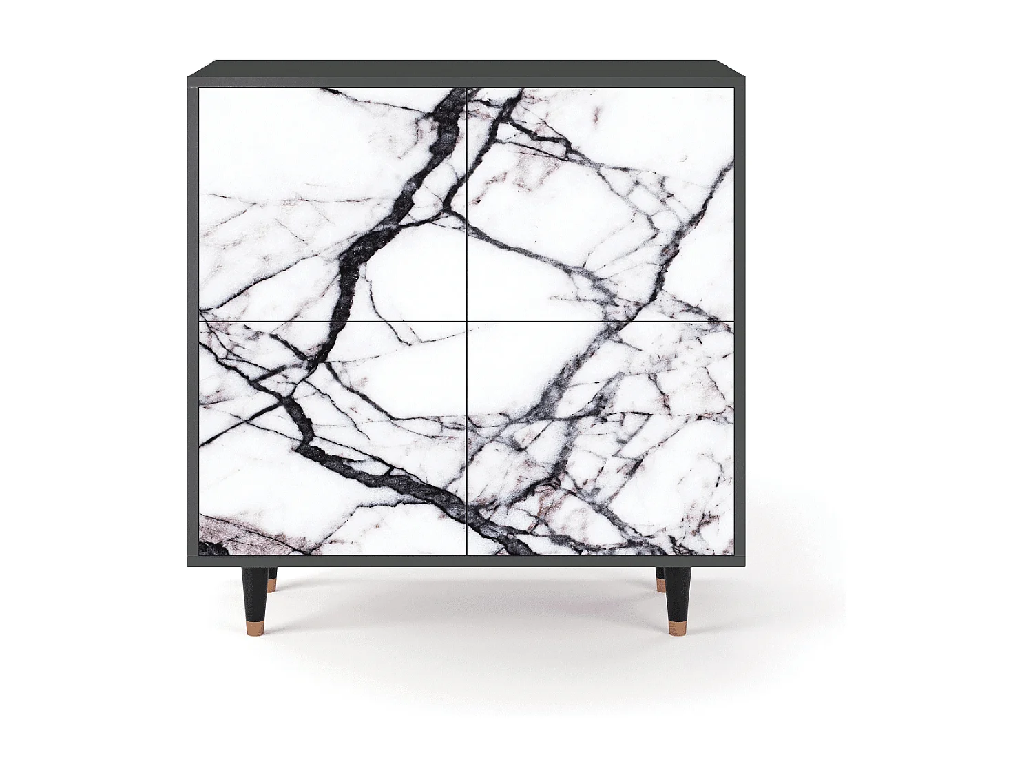Buffet - 94x96x48 cm - BS3 - Raven Marble, Anthracite