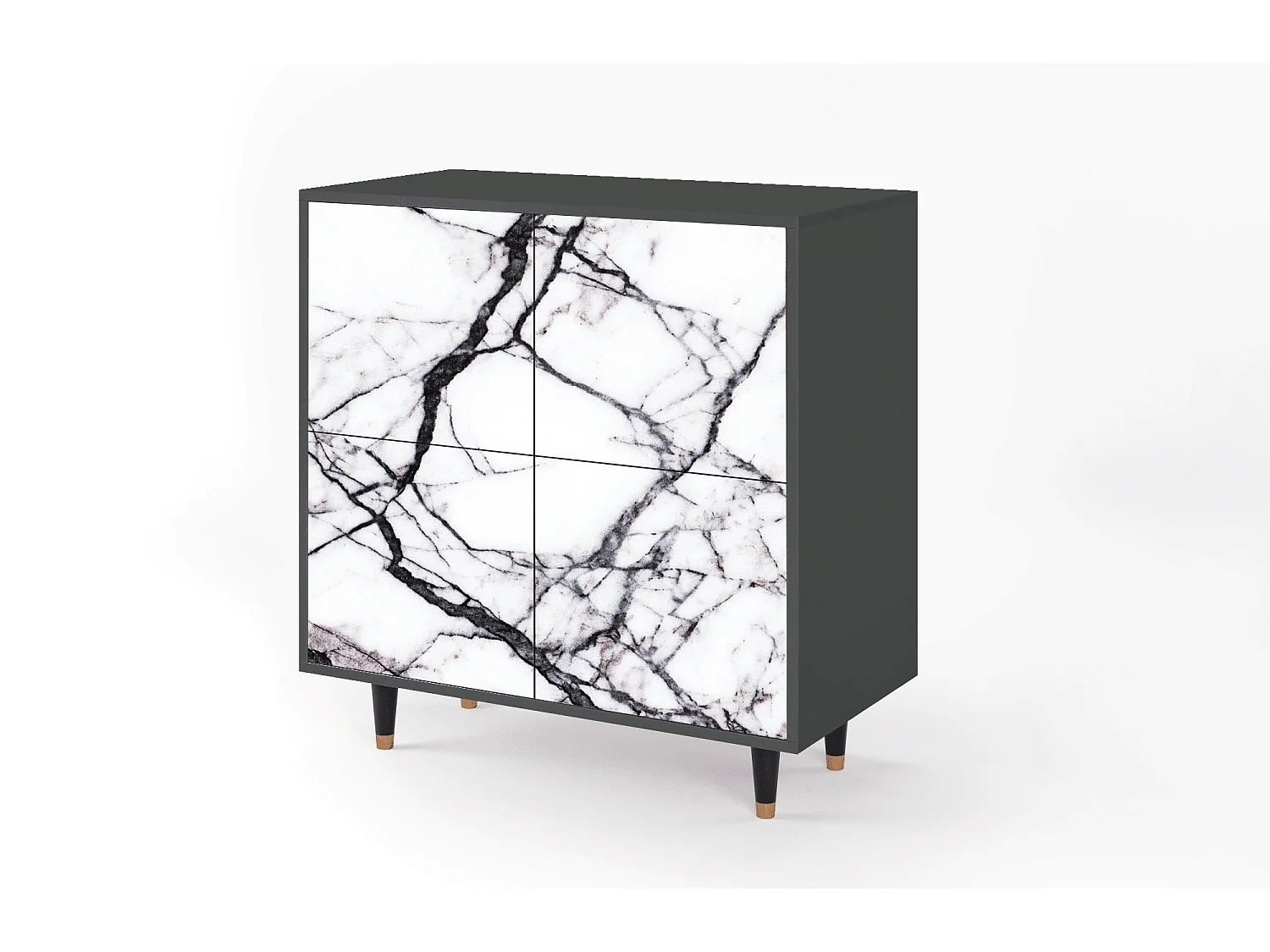 Buffet - 94x96x48 cm - BS3 - Raven Marble, Anthracite