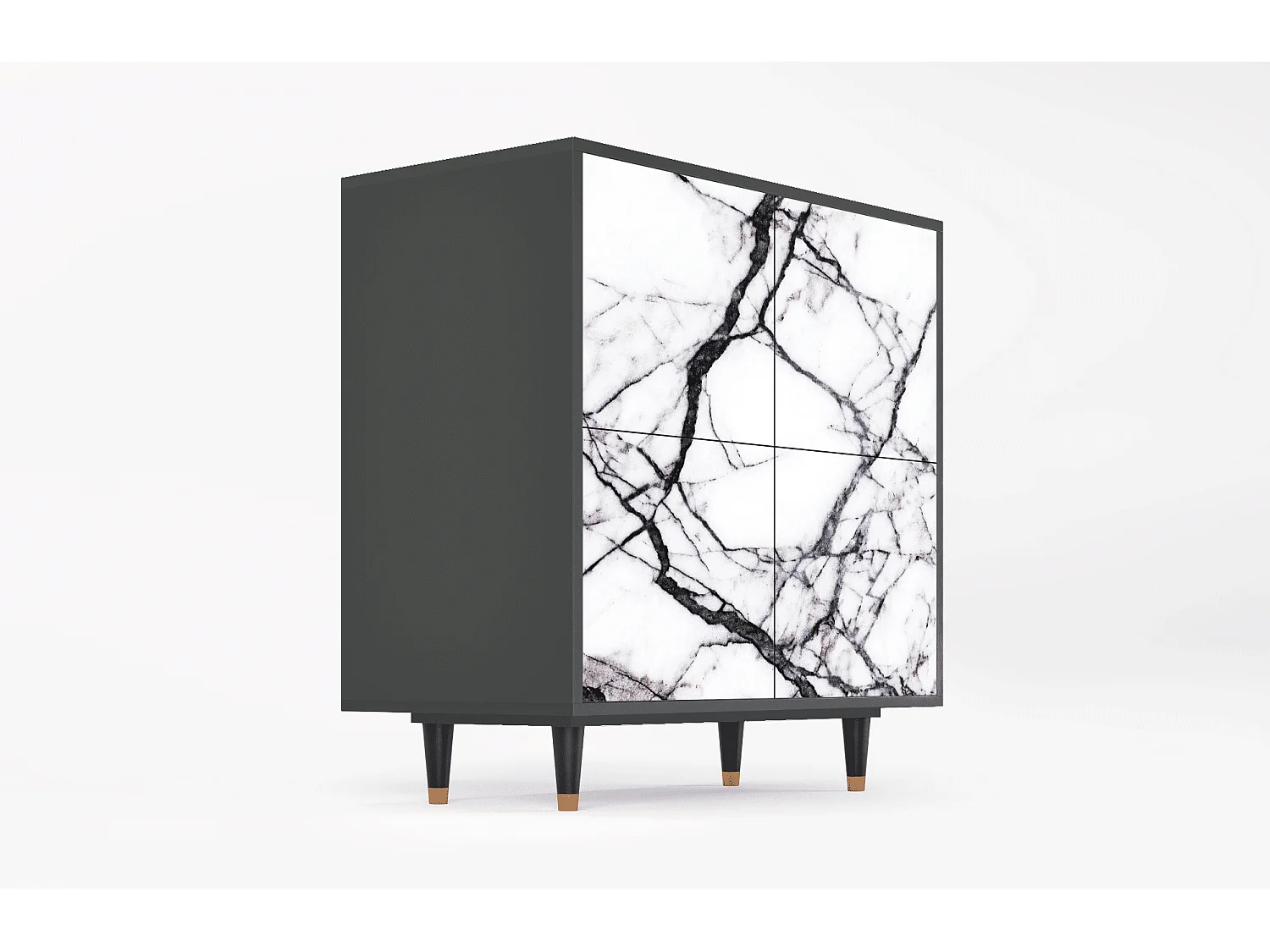 Buffet - 94x96x48 cm - BS3 - Raven Marble, Anthracite