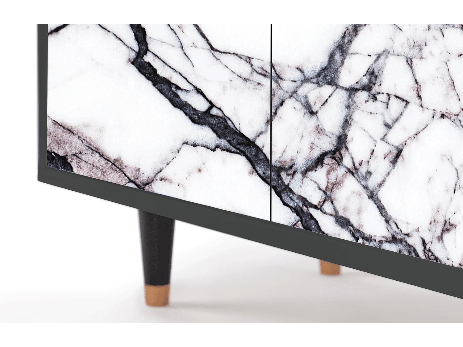 Dressoir - 94x96x48 cm - BS3 - Raven Marble, Antraciet