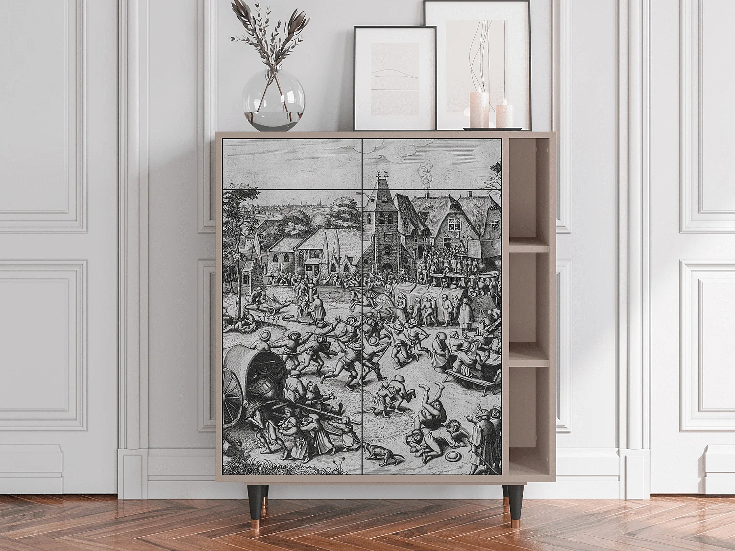 Aparador - 96х110х41 cm - BS6 - The Festival of Saint, Latte