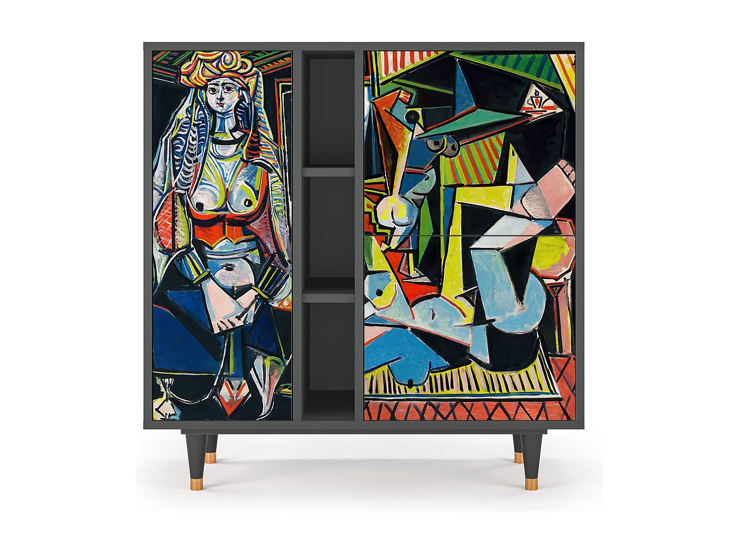 Kredens - 94х96х41 cm - BS5 - Women of Algiers, Antracyt