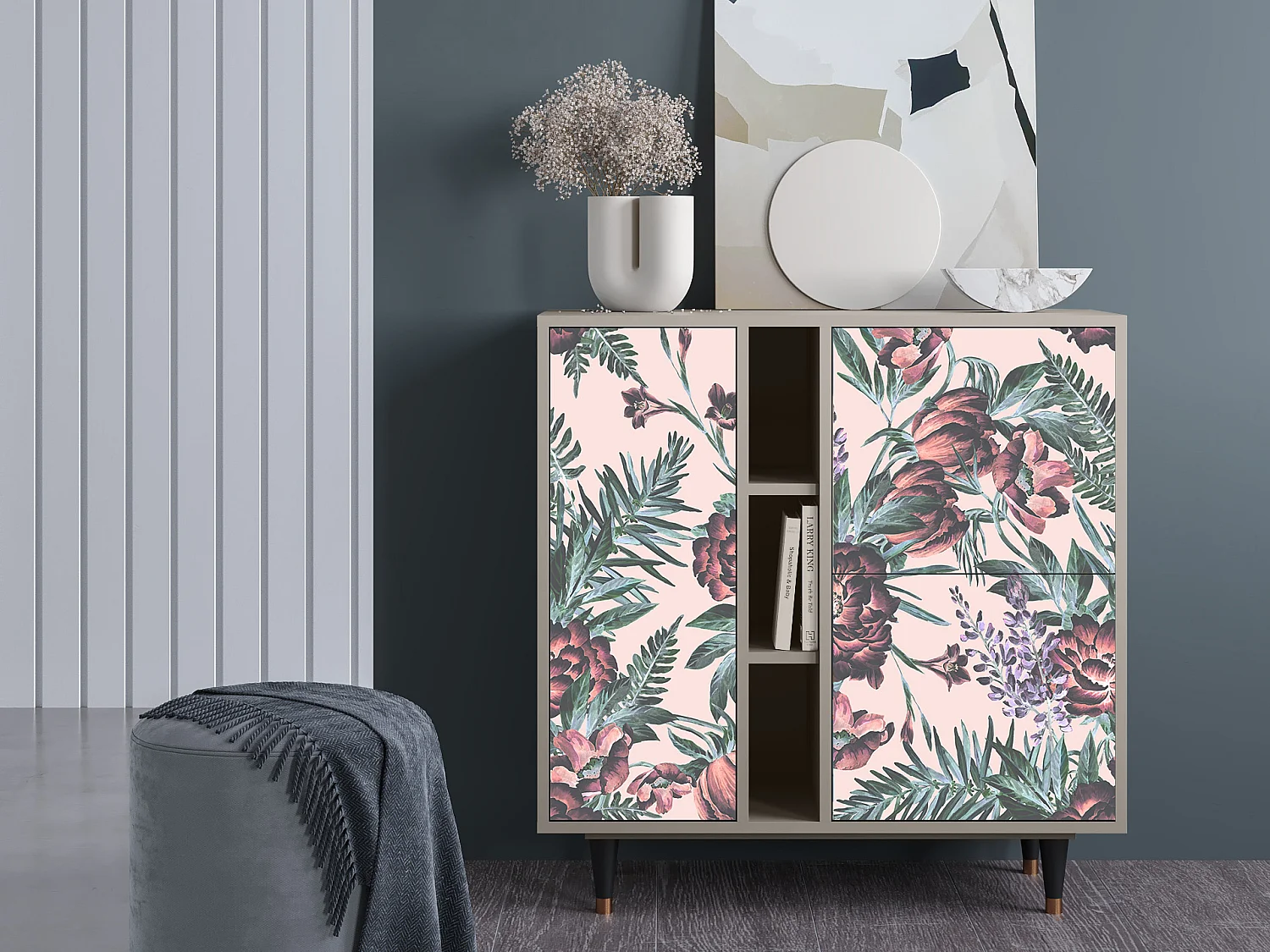 Buffet - 94х96х41 cm - BS5 - Peach Peonies, Sable