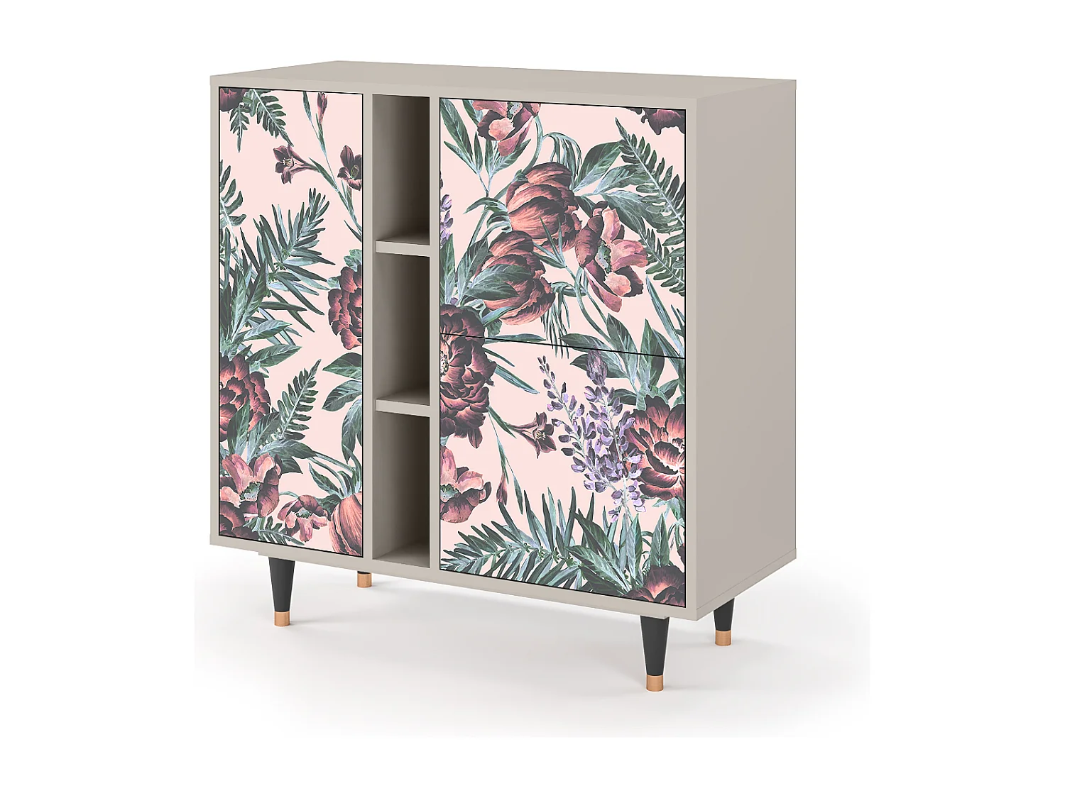 Buffet - 94х96х41 cm - BS5 - Peach Peonies, Sable