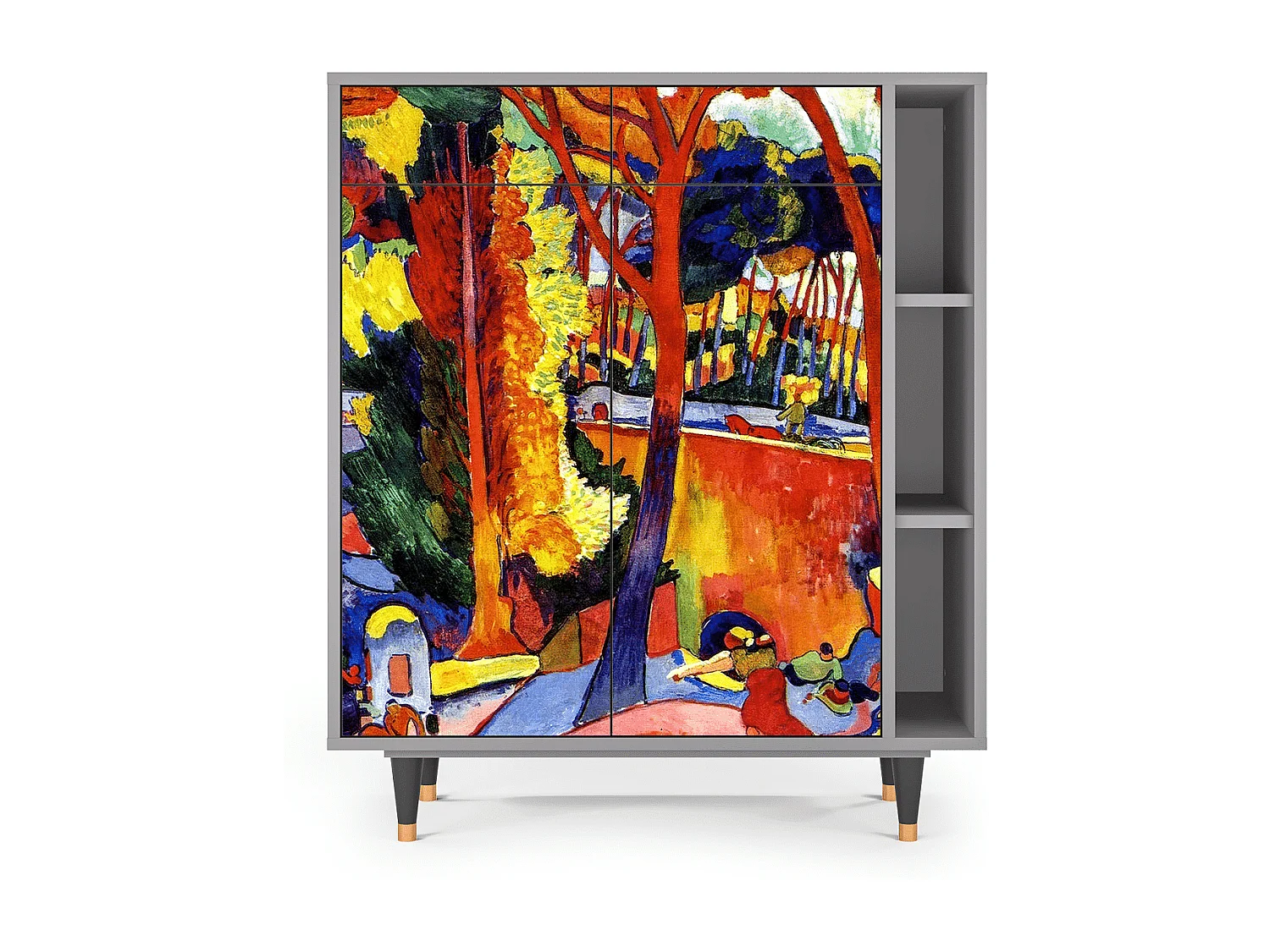 Kredens - 96х110х41 cm - BS6 - The Turning Road, Szary