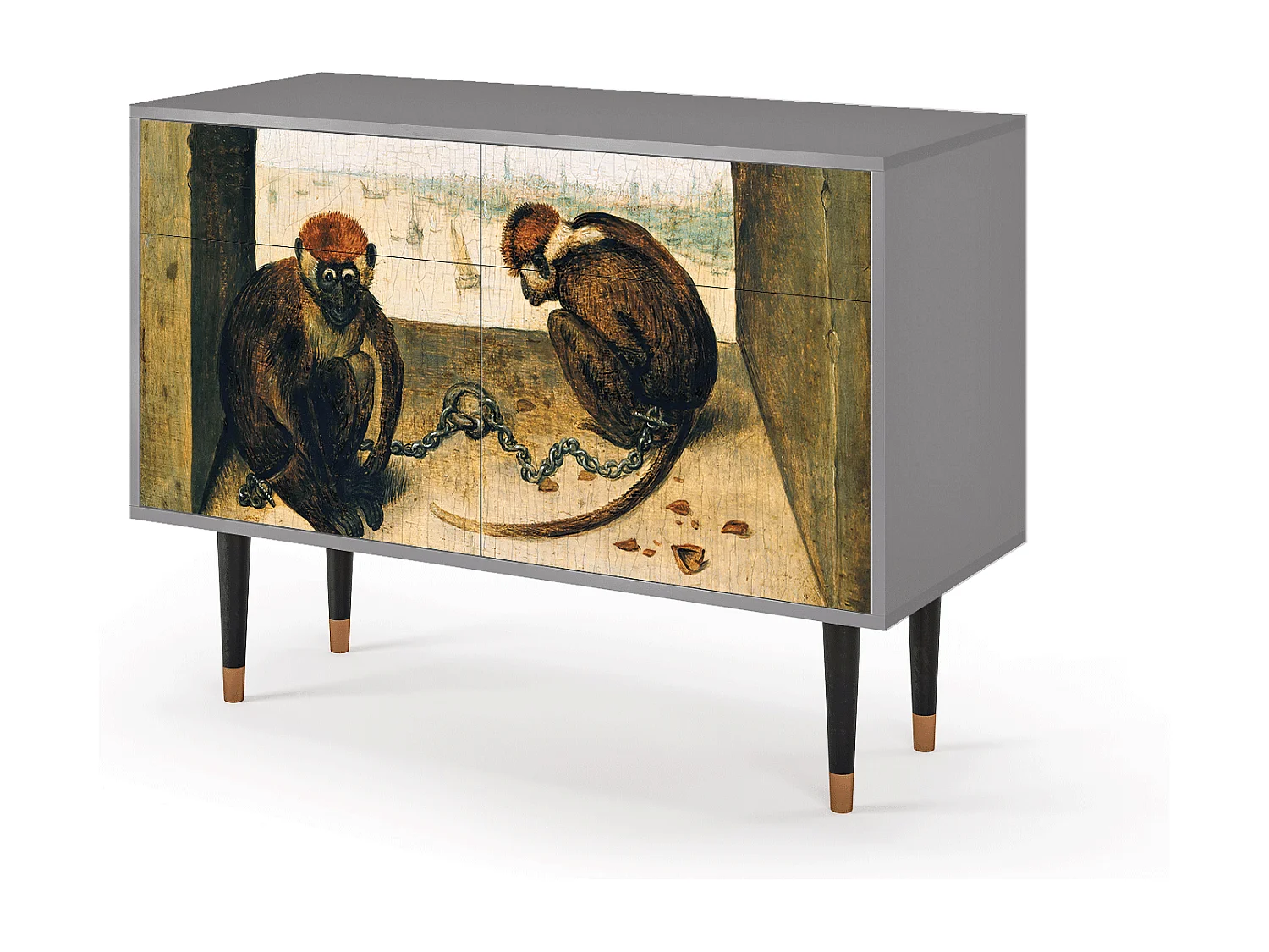 Credenza - 115x85x48 cm - BS4 - Two Monkeys, Grigio