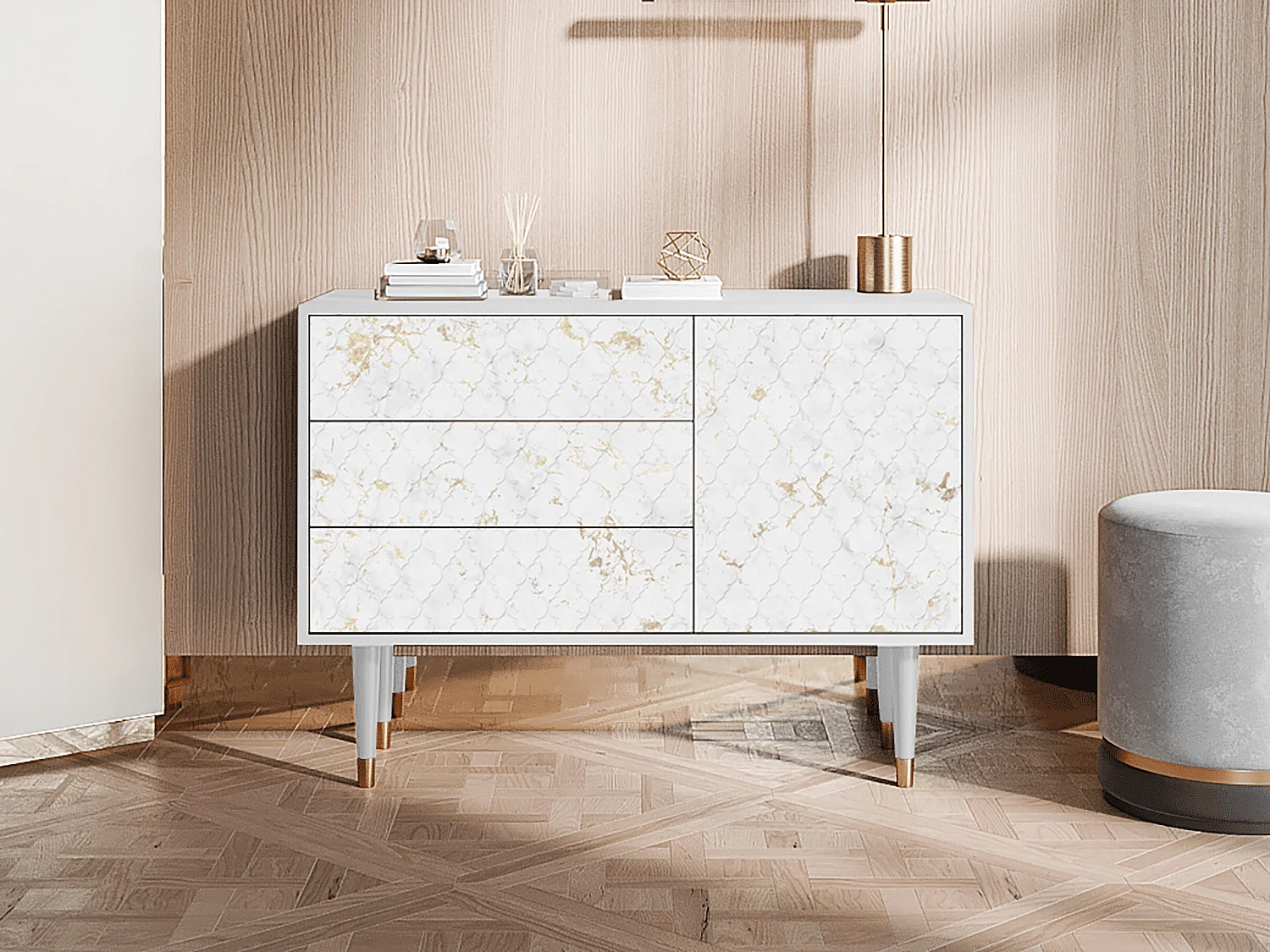 Buffet - 115х84х41 cm - S3 - Sweet Cotton, Blanc