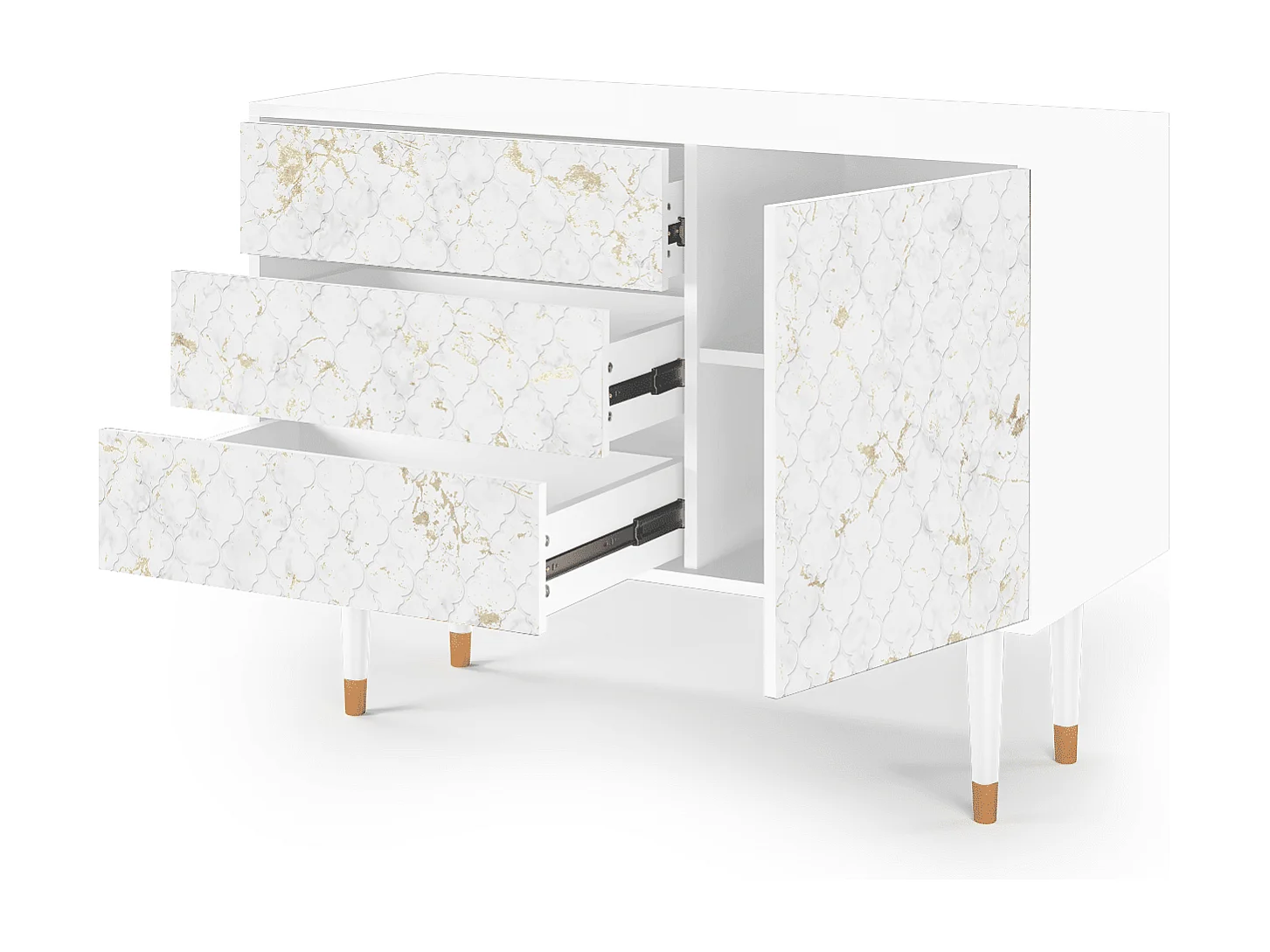 Dressoir - 115х84х41 cm - S3 - Sweet Cotton, Wit