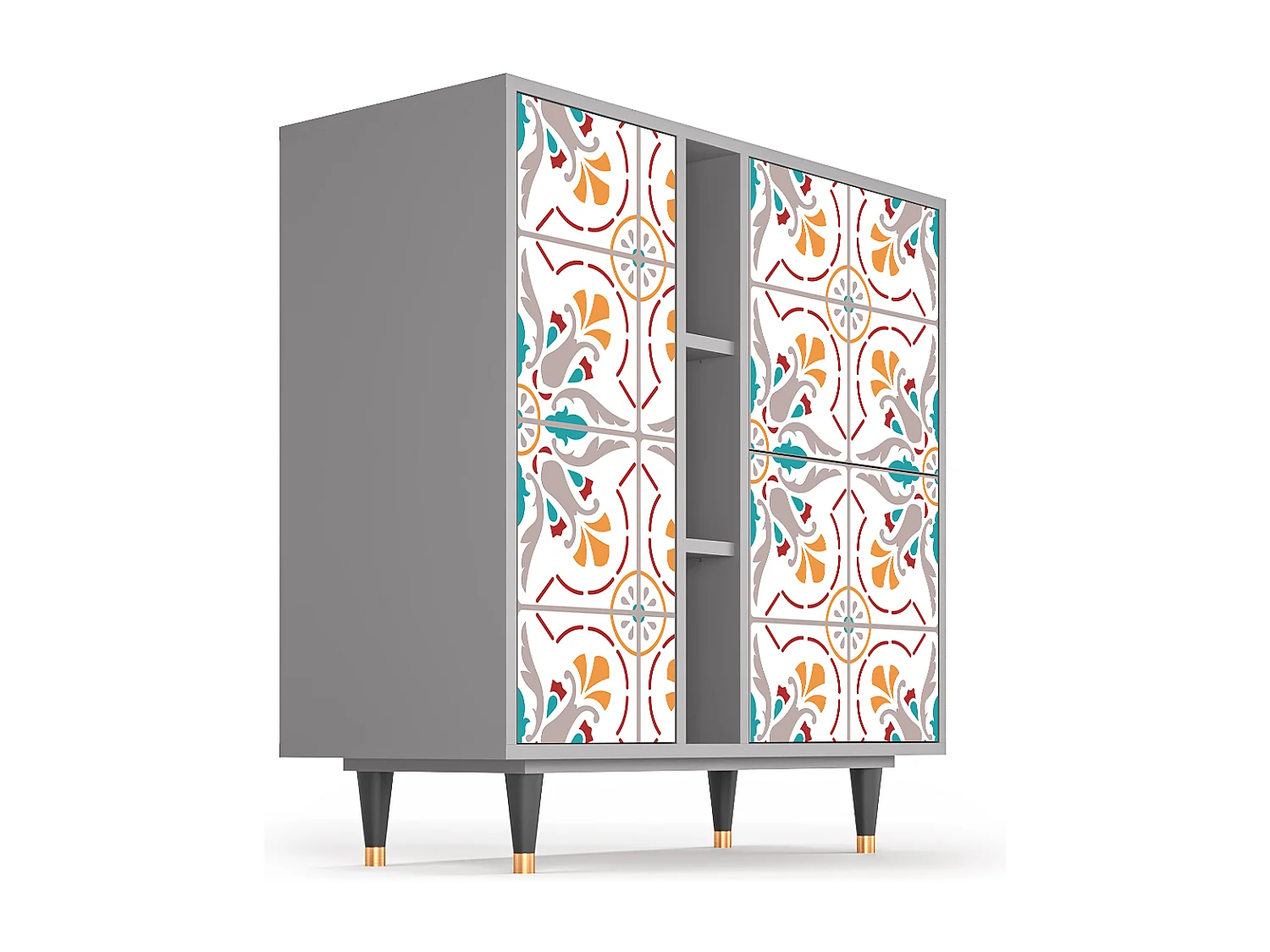 Sideboard - 94х96х41 cm - BS5 - Spring Ceramics, Grau