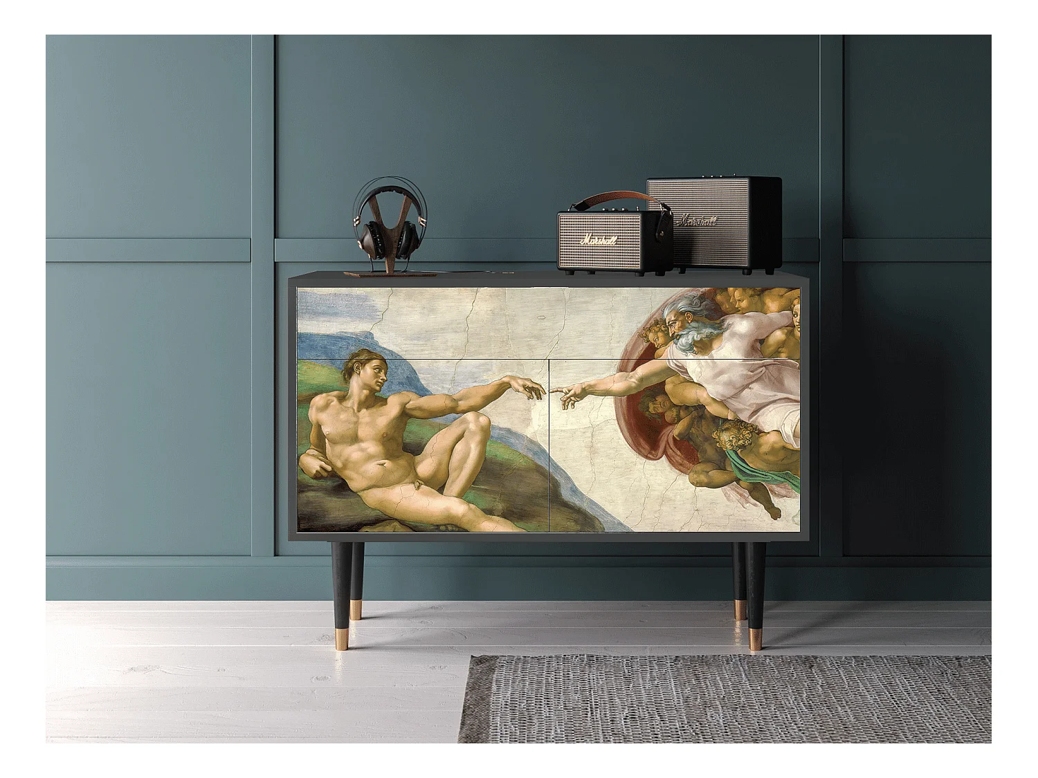 Credenza - 115x85x48 cm - BS4 - The Creation of Adam, Antracite