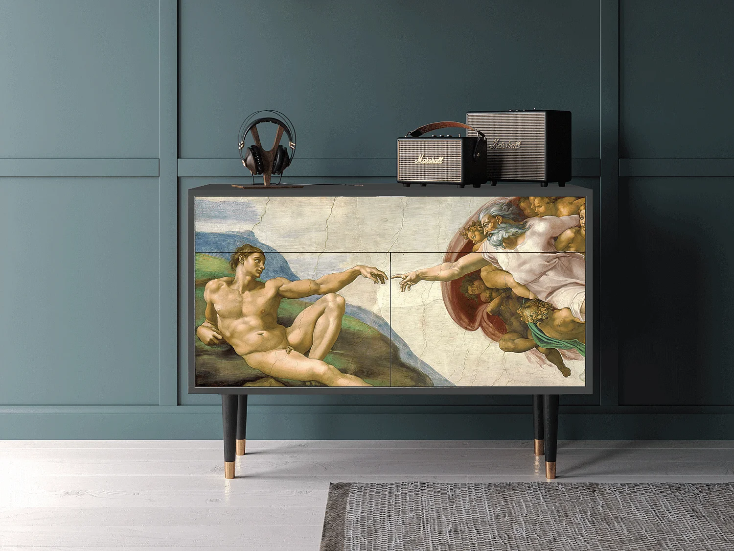 Buffet - 115x85x48 cm - BS4 - The Creation of Adam, Anthracite