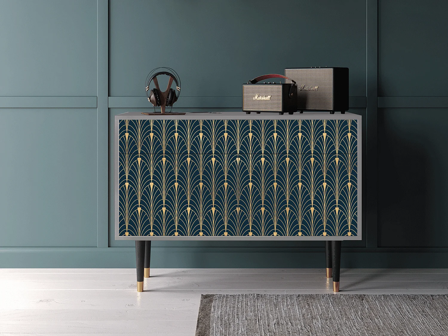 Buffet - 115x85x48 cm - BS4 - Flower of the Nile, Gris