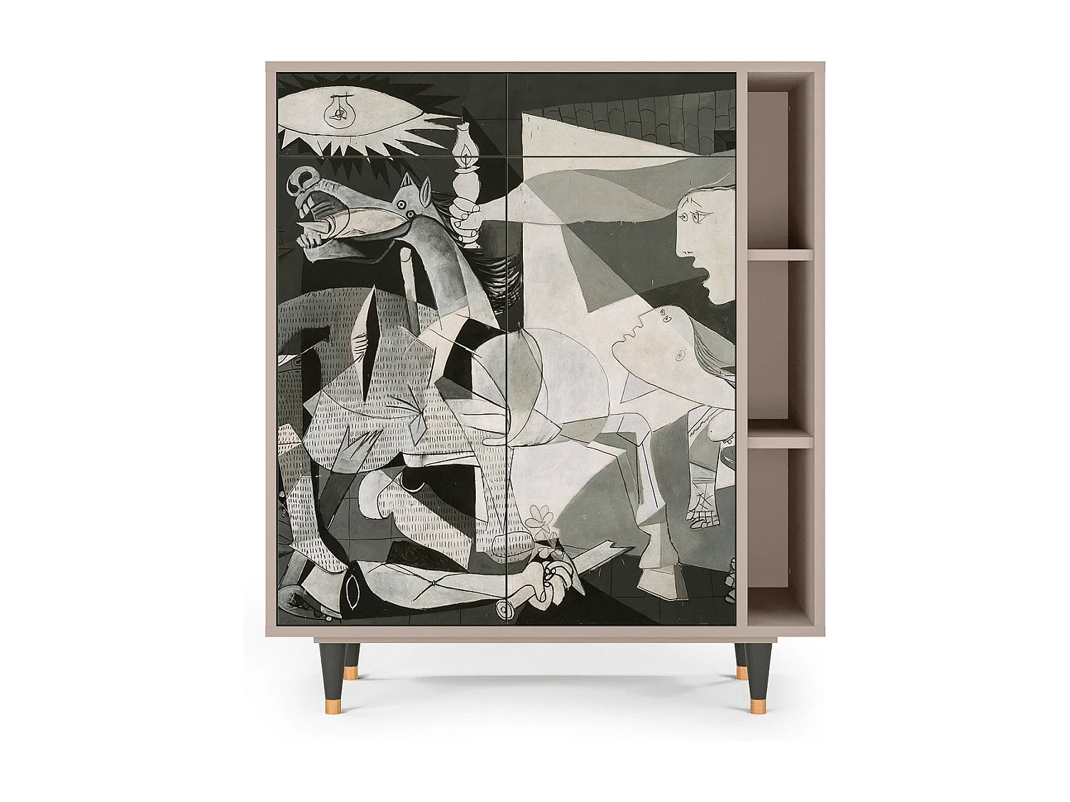 Aparador - 96х110х41 cm - BS6 - Guernica by Picasso, Latte