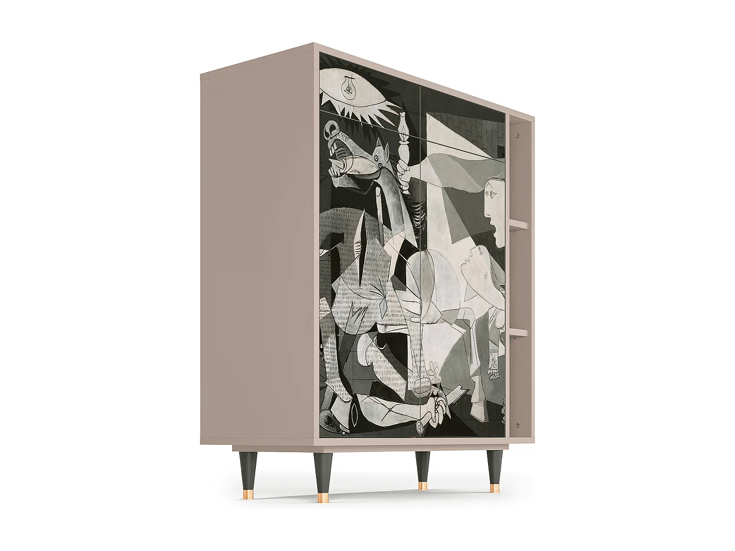 Kredens - 96х110х41 cm - BS6 - Guernica by Picasso, Latte