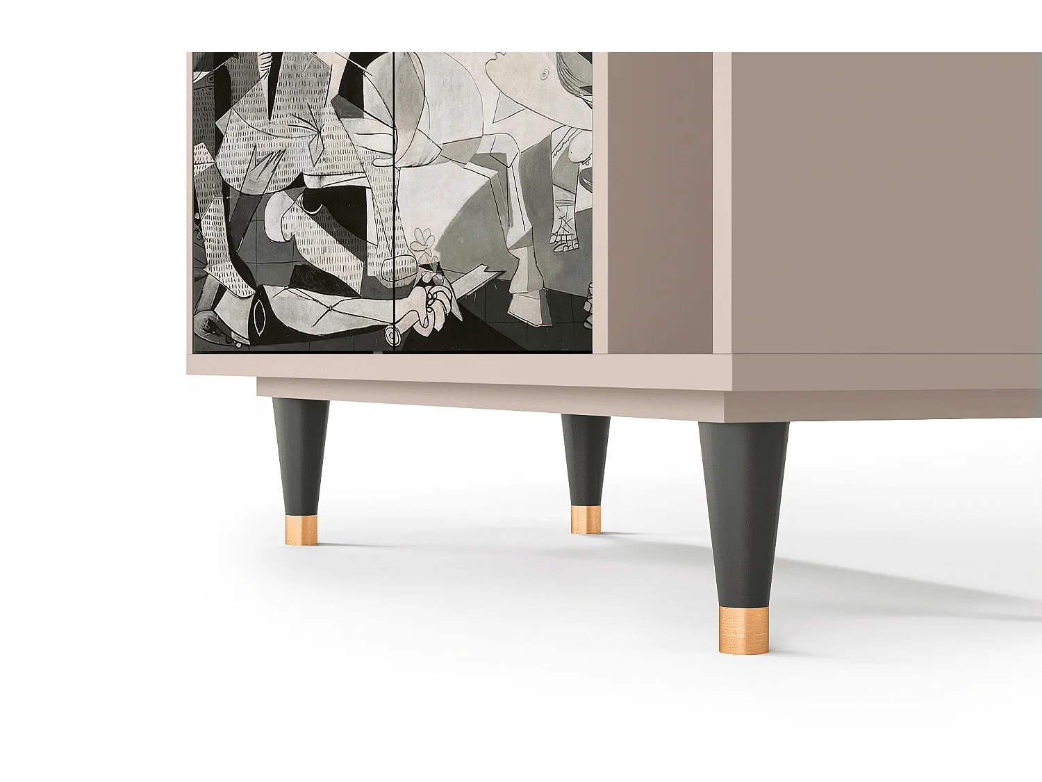 Kredens - 96х110х41 cm - BS6 - Guernica by Picasso, Latte