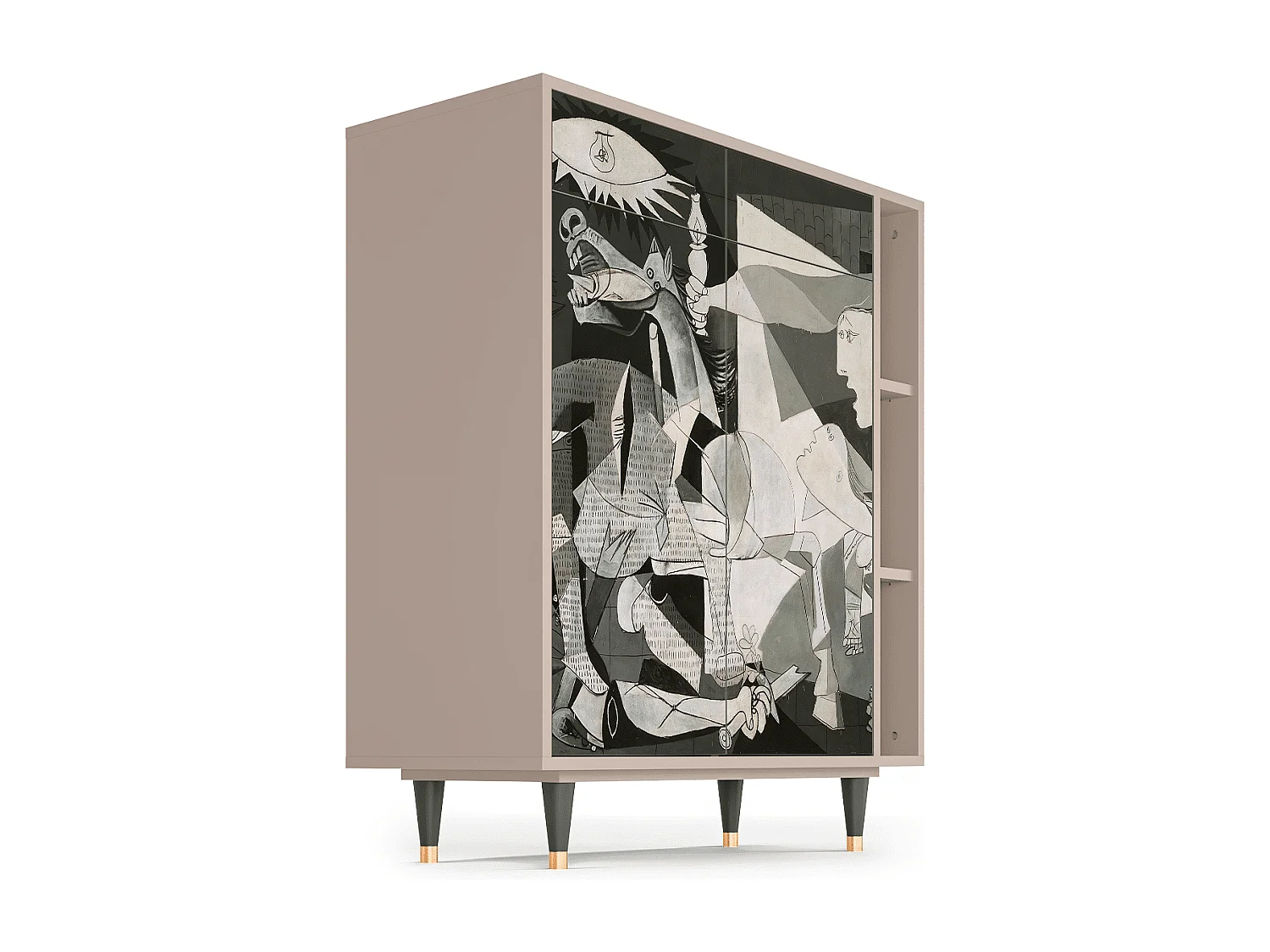 Kredens - 96х110х41 cm - BS6 - Guernica by Picasso, Latte