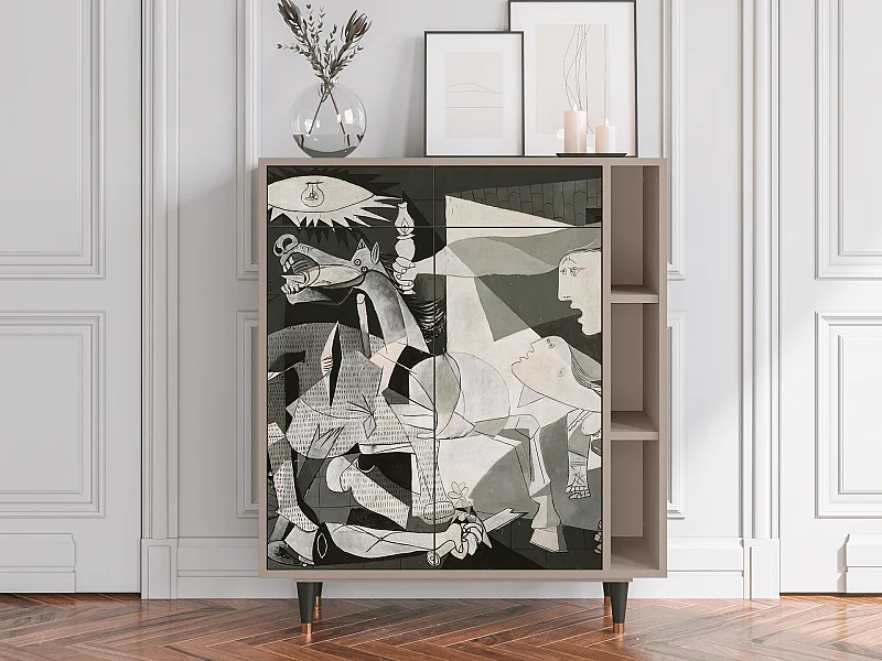 Aparador - 96х110х41 cm - BS6 - Guernica by Picasso, Latte