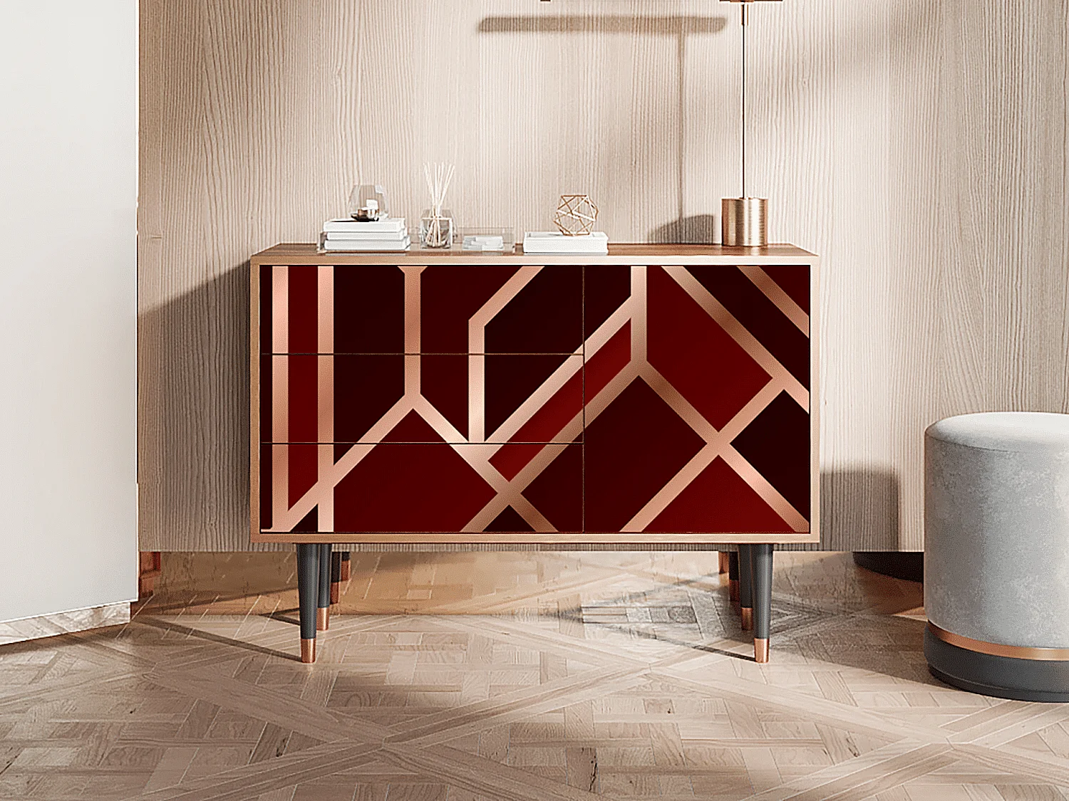 Sideboard - 115х84х41 cm - S3 - Velvet 1920's, Walnuss