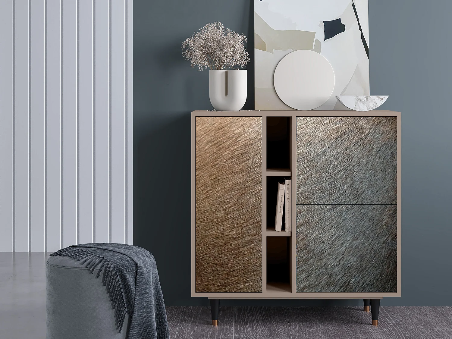 Sideboard - 94х96х41 cm - BS5 - Peanut Hair, Latte