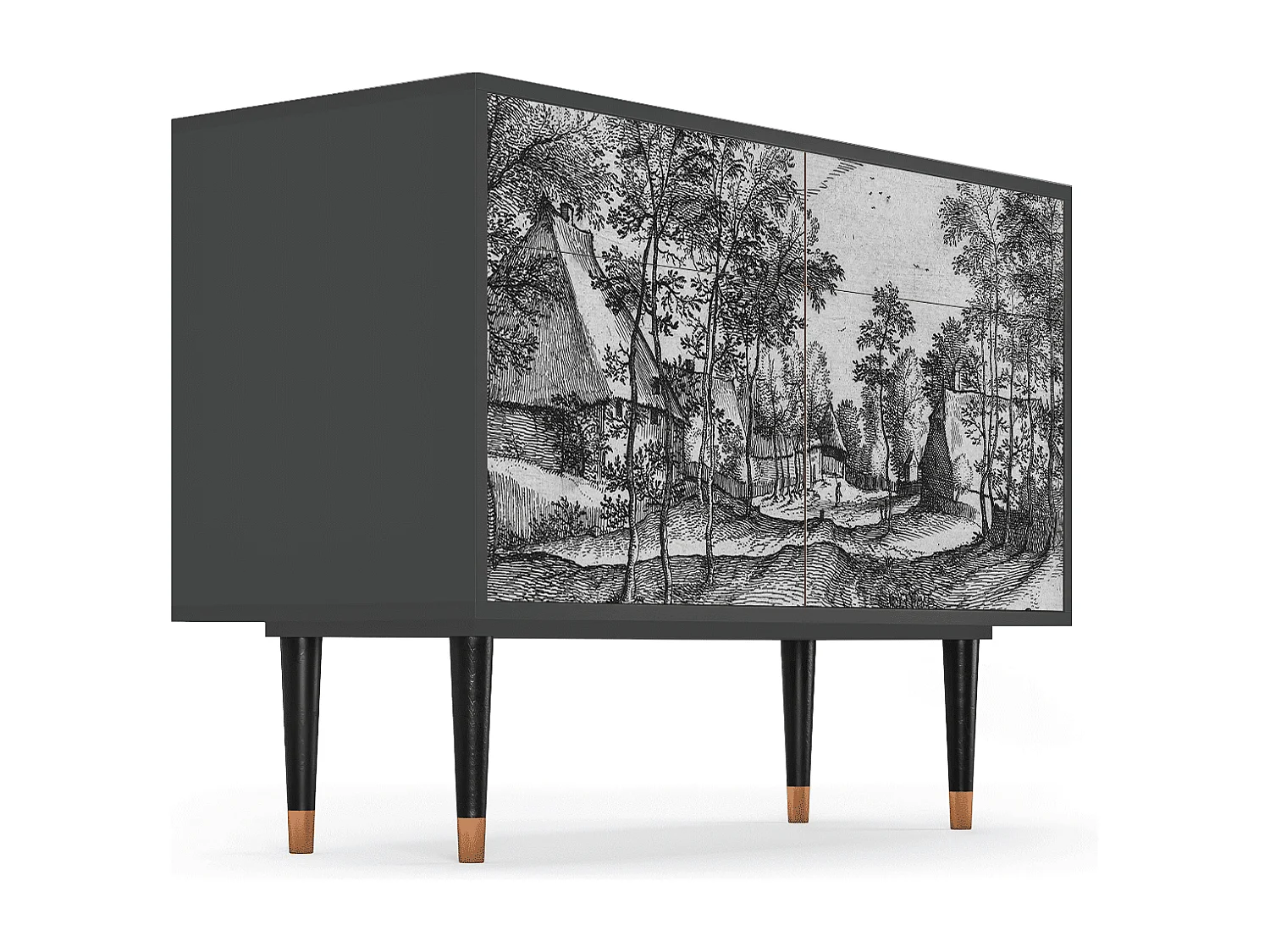 Sideboard - 115x85x48 cm - BS4 - Village Road, Anthrazit