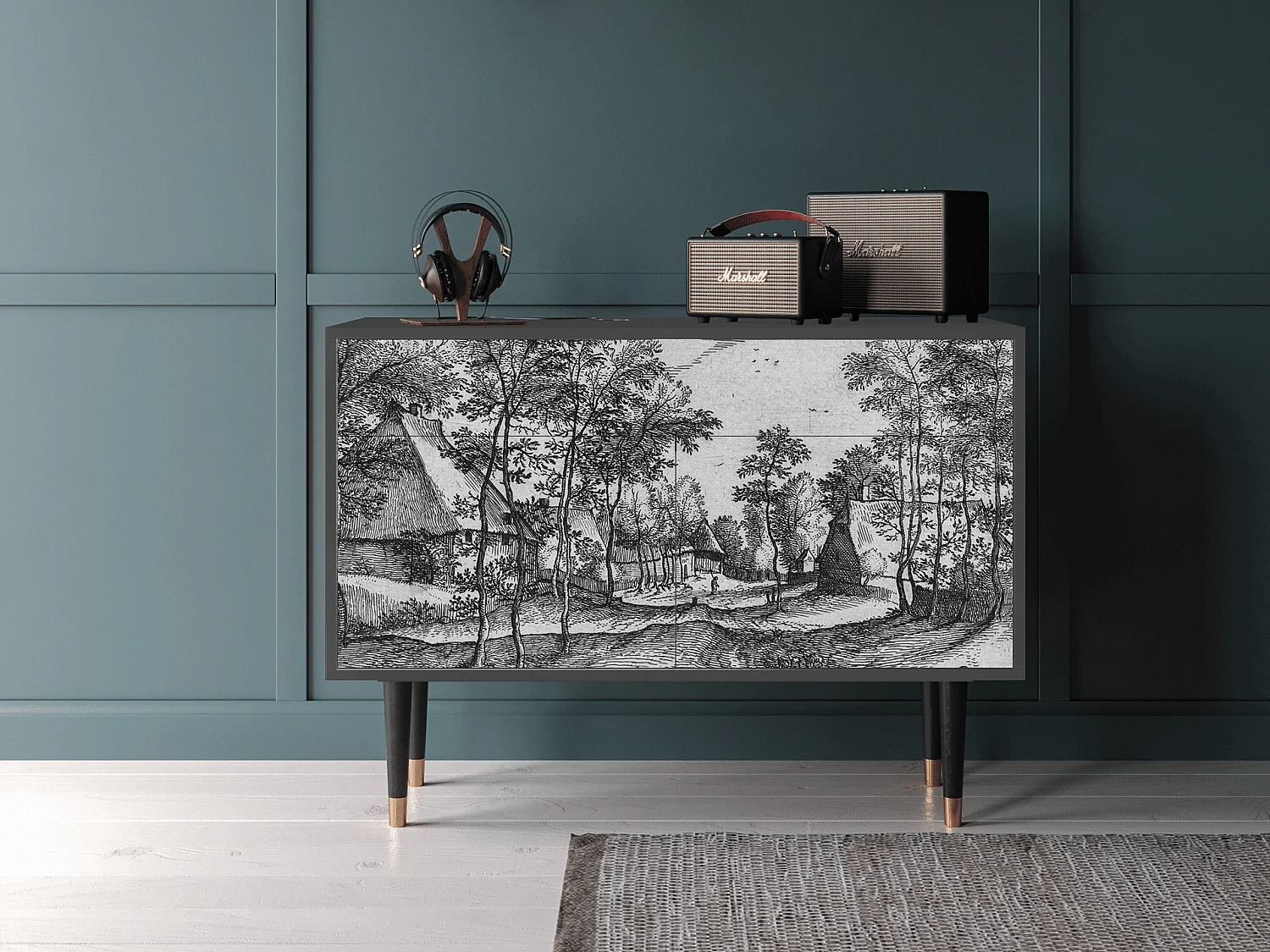 Buffet - 115x85x48 cm - BS4 - Village Road, Anthracite