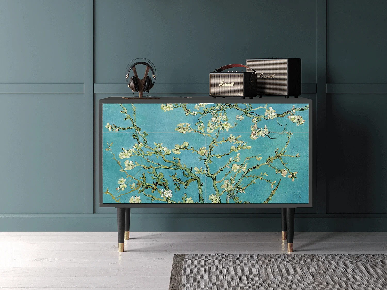 Buffet - 115x85x48 cm - BS4 - Almond Blossom, Anthracite