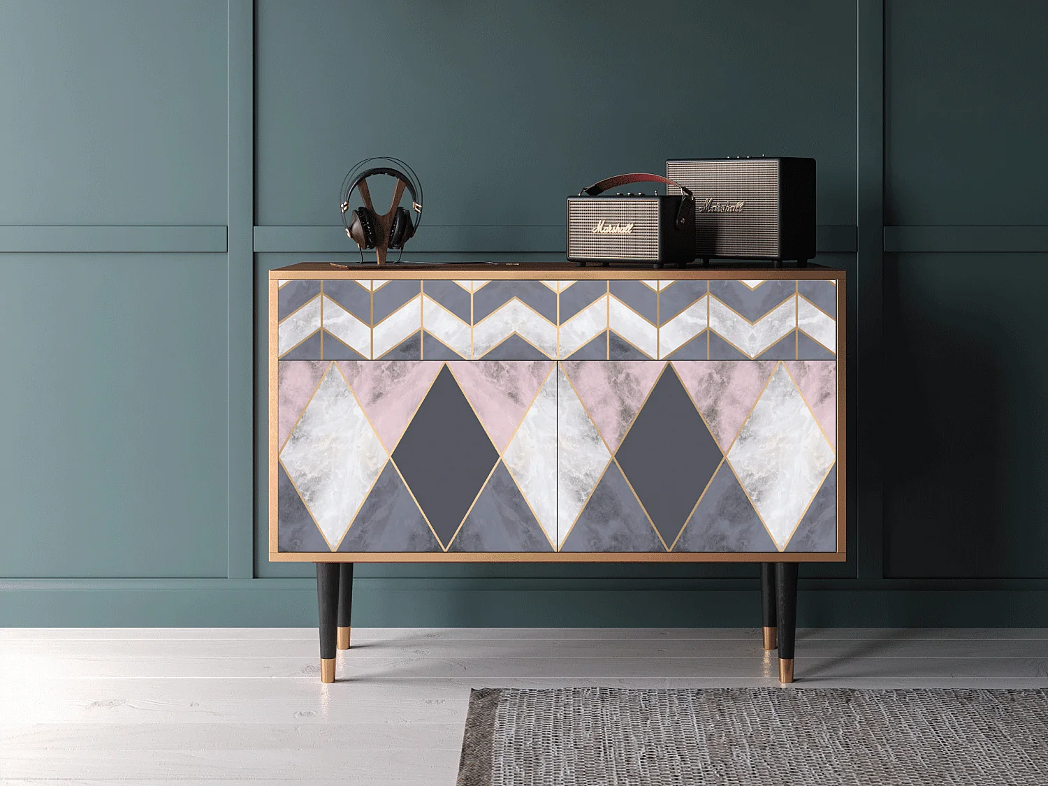 Credenza - 115x85x48 cm - BS4 - Ideal Harmony, Noce
