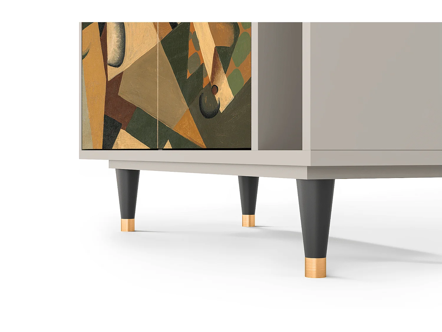 Credenza - 96х110х41 cm - BS6 - Glass and Checkerboard, Sabbia