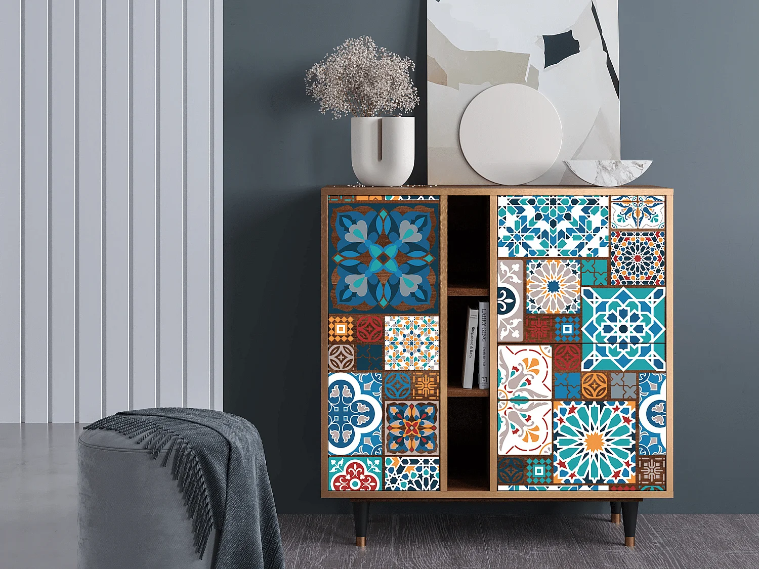 Buffet - 94х96х41 cm - BS5 - Moroccan Market, Noyer