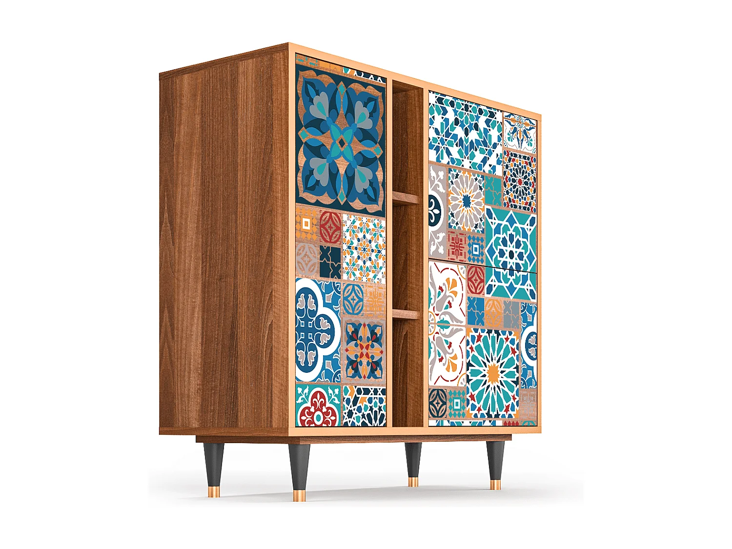 Dressoir - 94х96х41 cm - BS5 - Moroccan Market, Walnoot