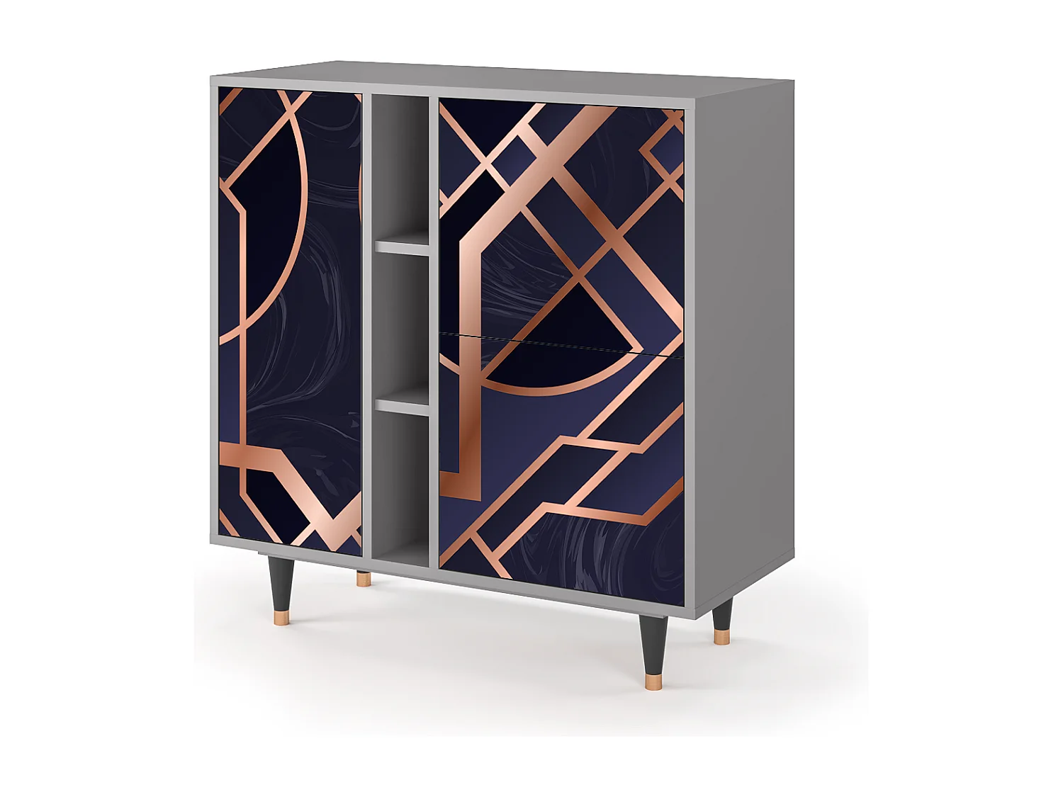 Dressoir - 94х96х41 cm - BS5 - Purple Temple, Grijs