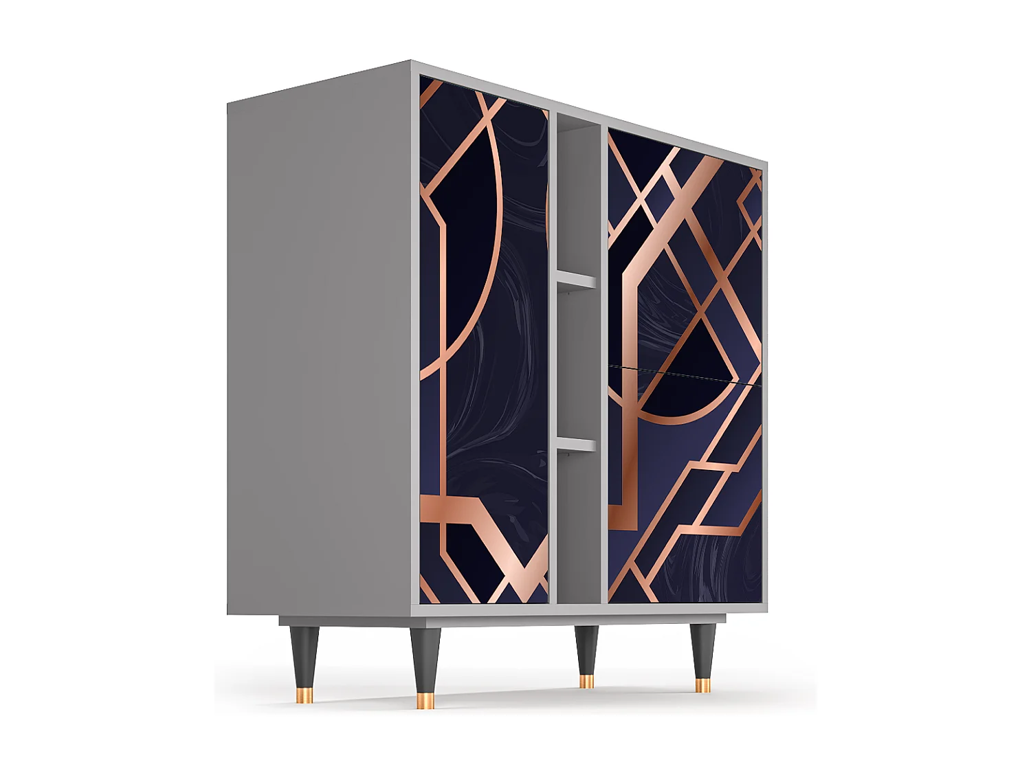 Dressoir - 94х96х41 cm - BS5 - Purple Temple, Grijs