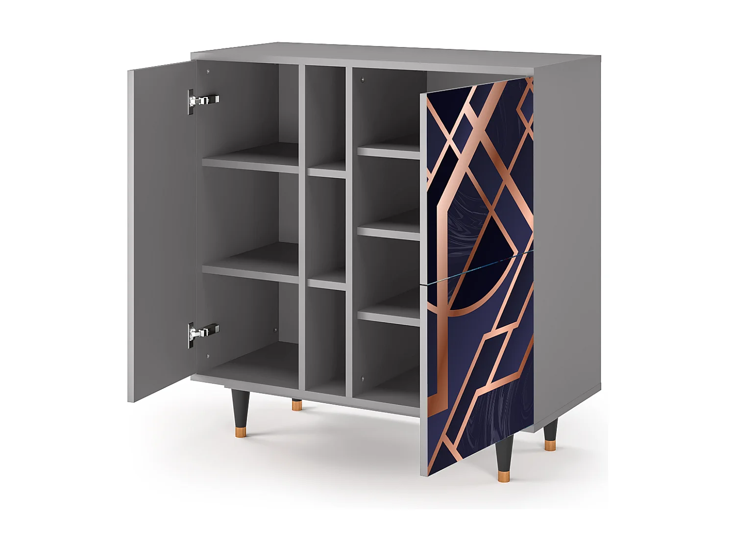 Dressoir - 94х96х41 cm - BS5 - Purple Temple, Grijs