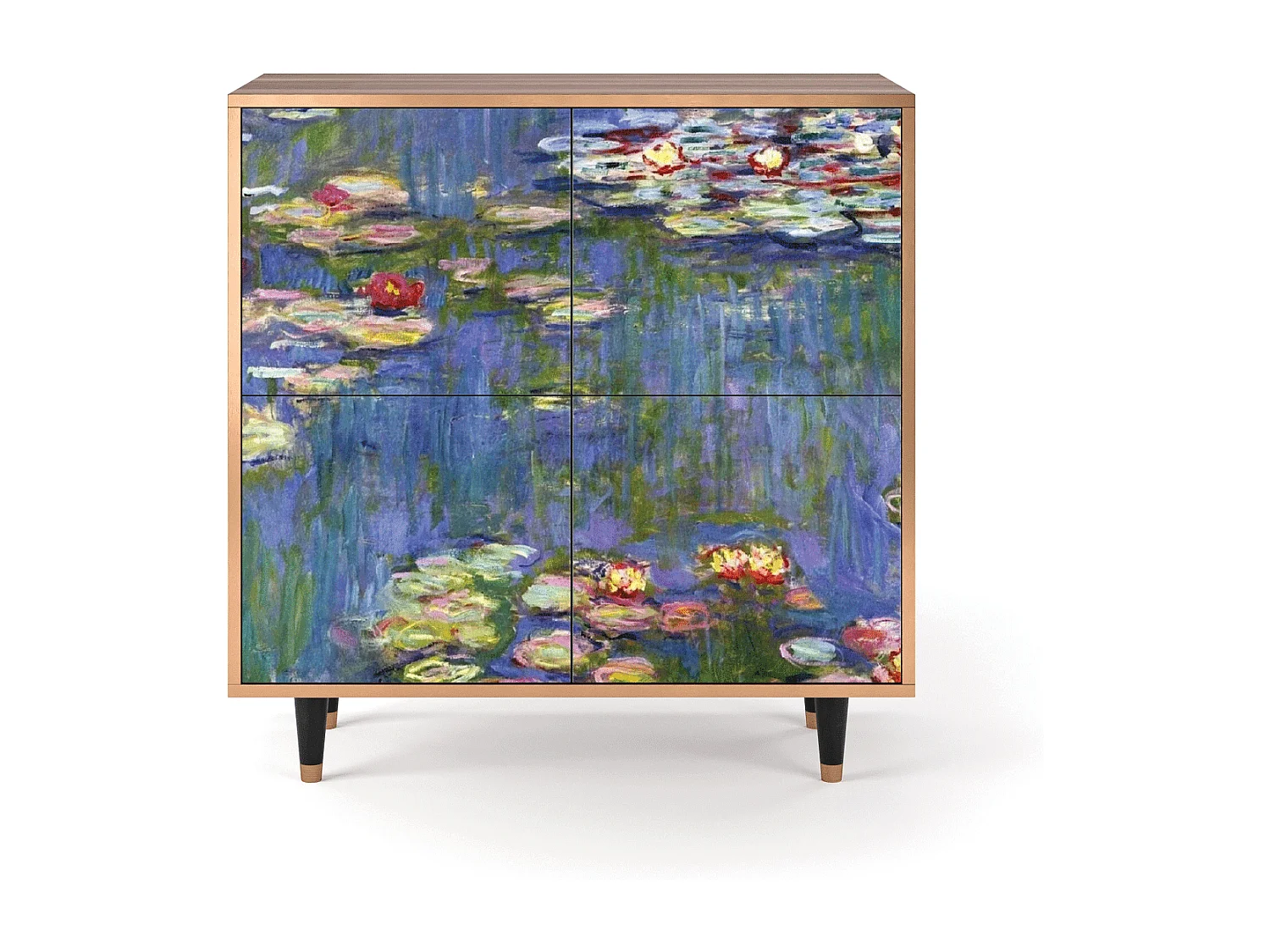 Aparador - 94x96x48 cm - BS3 - The water lily pond  , Nogueira