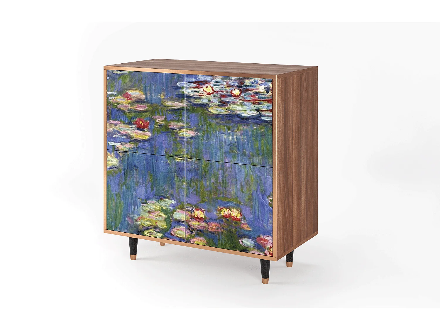 Buffet - 94x96x48 cm - BS3 - The water lily pond  , Noyer