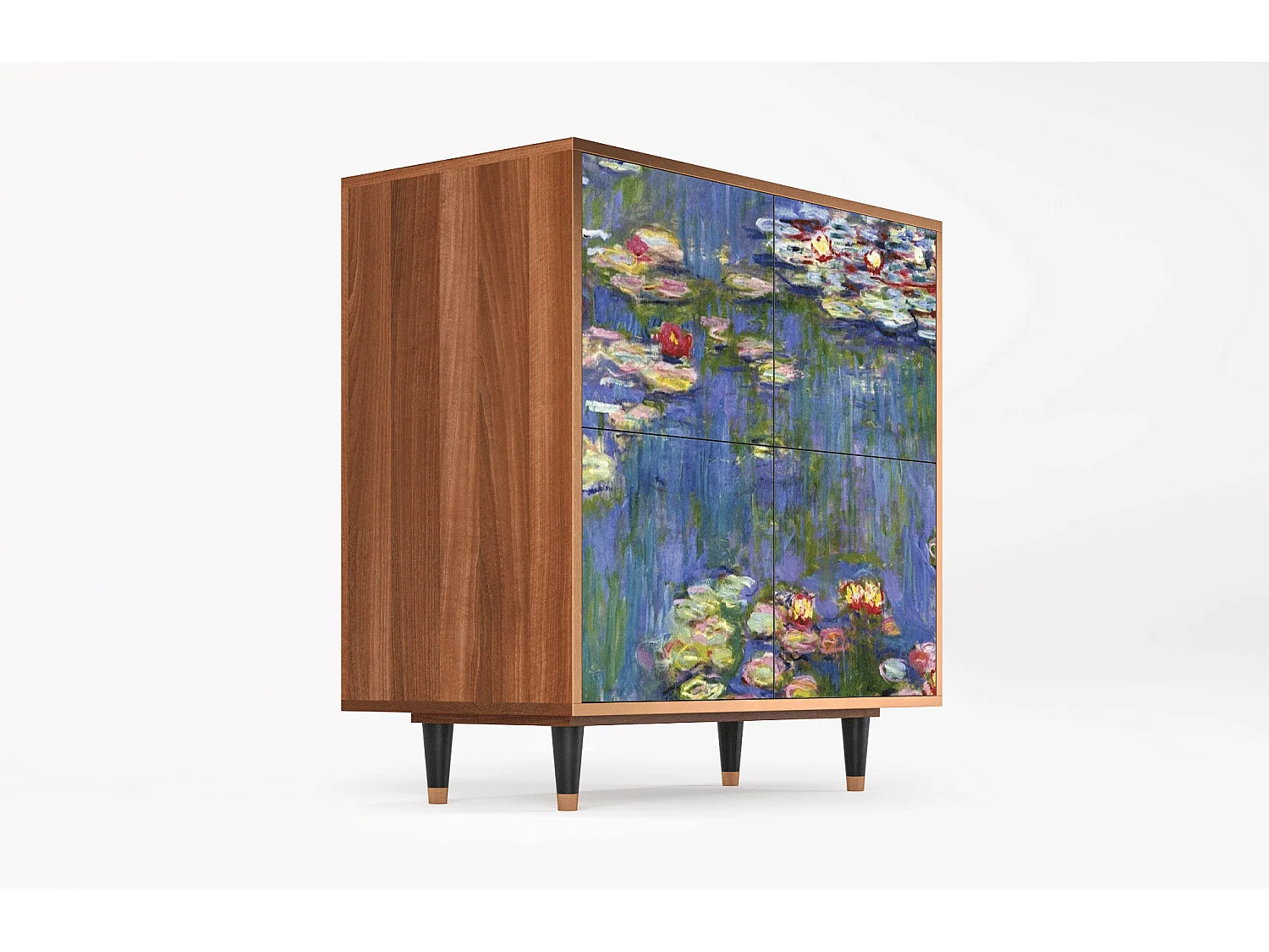 Buffet - 94x96x48 cm - BS3 - The water lily pond  , Noyer