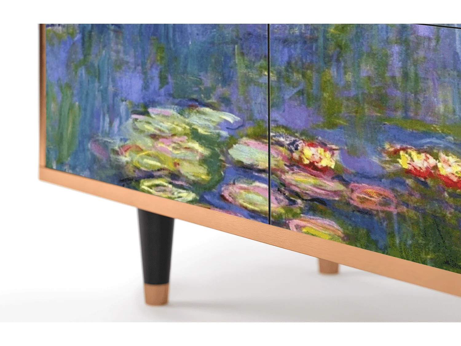 Buffet - 94x96x48 cm - BS3 - The water lily pond  , Noyer