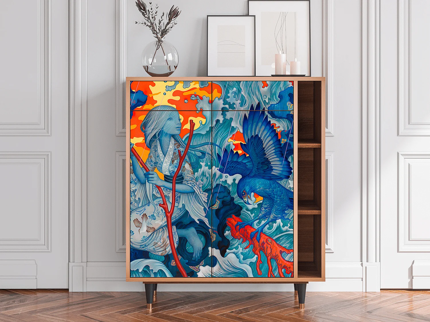 Credenza - 96х110х41 cm - BS6 - The Girl - James Jean, Noce