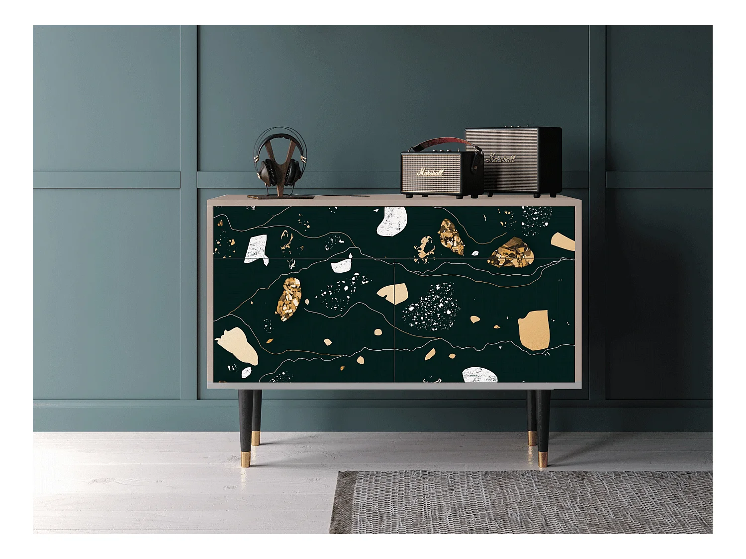 Buffet - 115x85x48 cm - BS4 - Space Rocks, Latte
