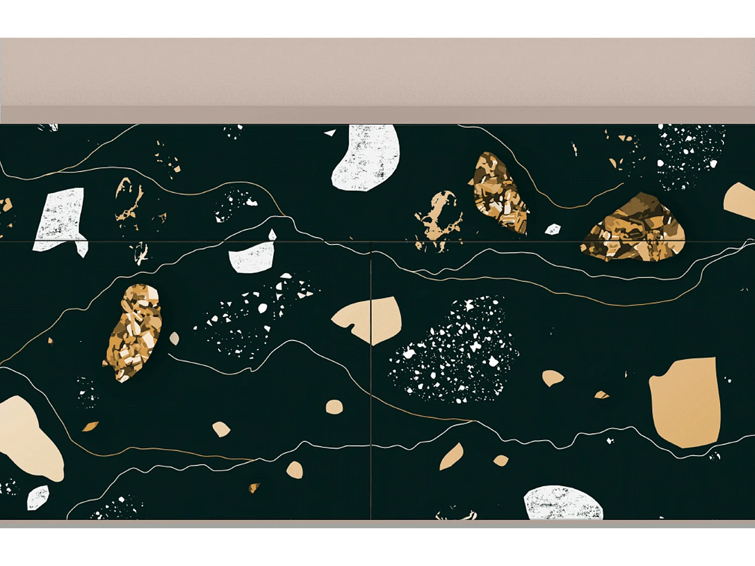 Kredens - 115x85x48 cm - BS4 - Space Rocks, Latte