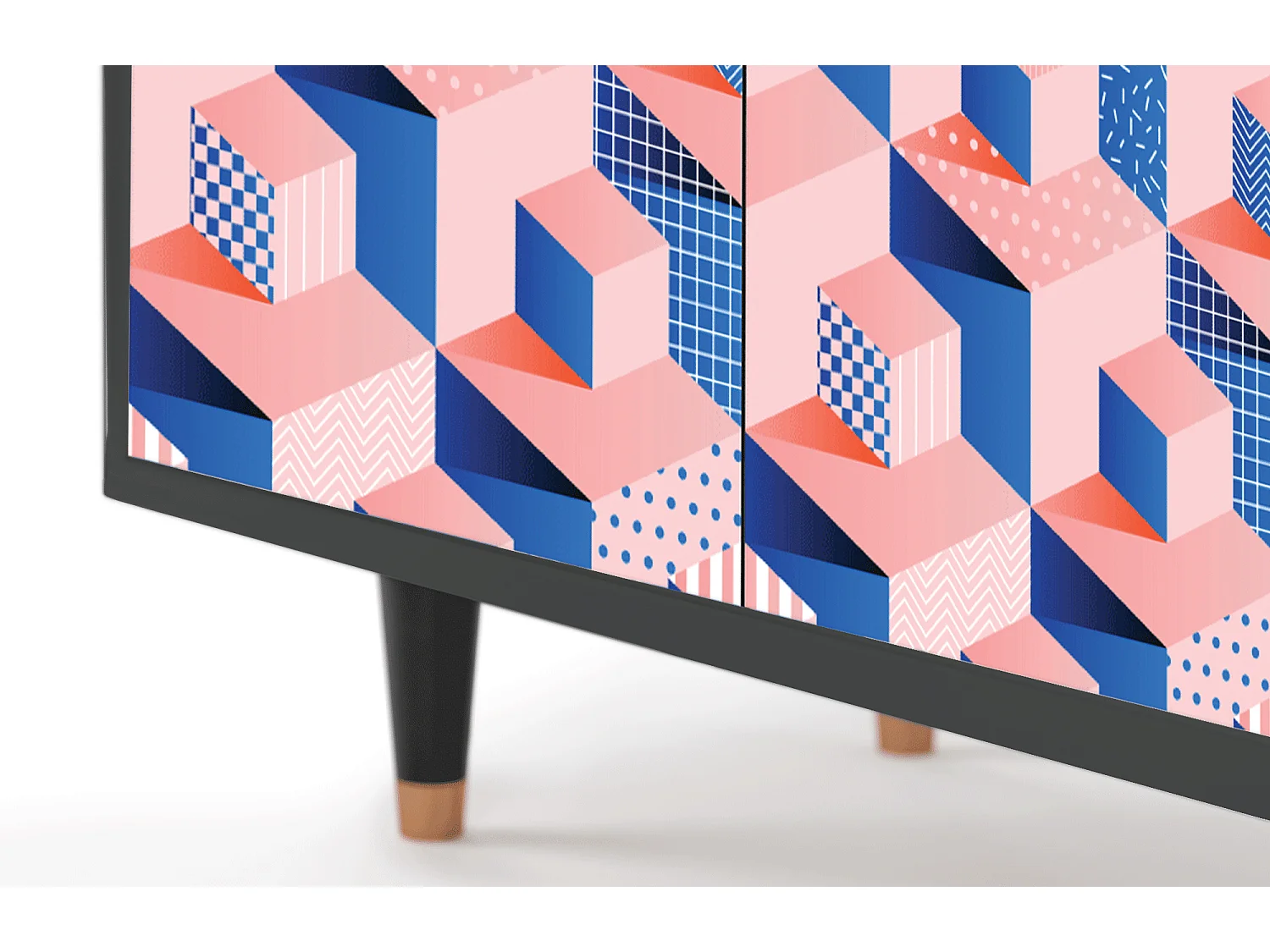 Buffet - 94x96x48 cm - BS3 - Pinky Squares, Anthracite