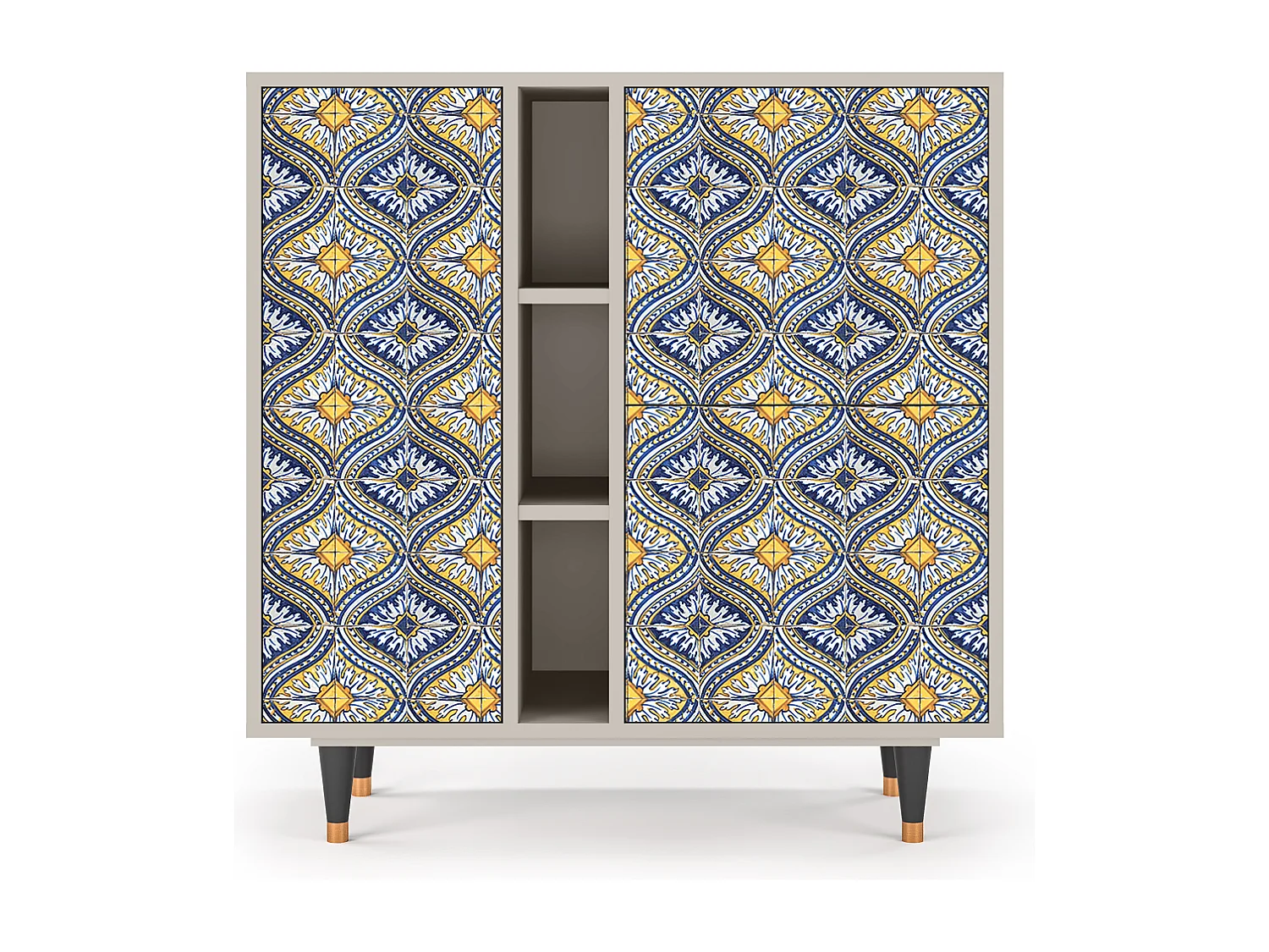 Kredens - 94х96х41 cm - BS5 - Illusory Pattern, Piaskowy