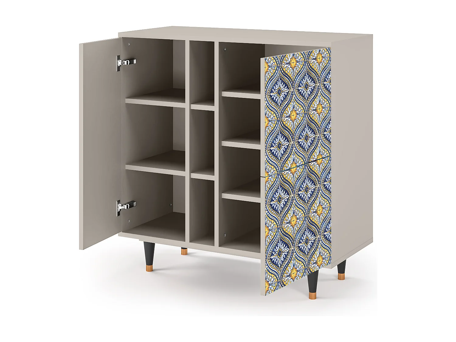 Kredens - 94х96х41 cm - BS5 - Illusory Pattern, Piaskowy